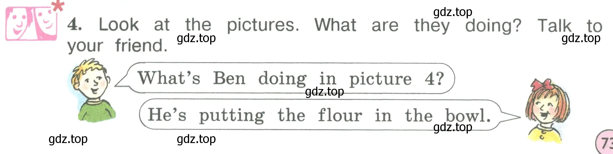 Условие номер 4 (страница 73) гдз по английскому языку 3 класс Вербицкая, Эббс, учебник 1 часть