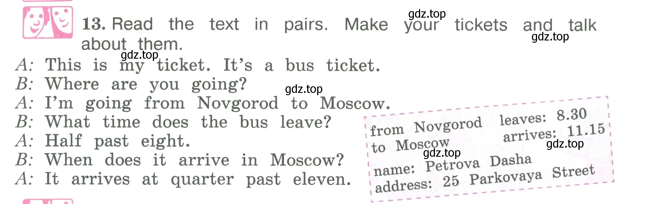 Условие номер 13 (страница 19) гдз по английскому языку 3 класс Вербицкая, Эббс, учебник 2 часть