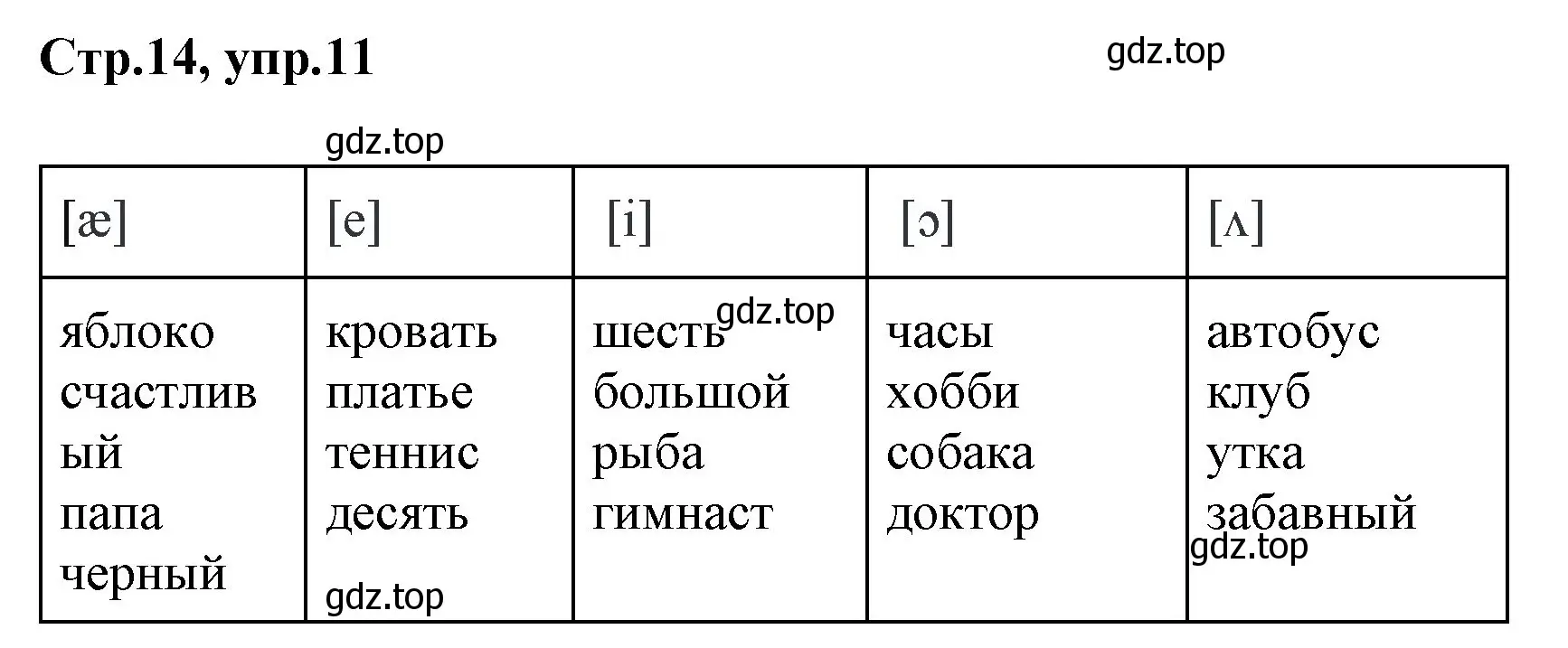 Решение номер 11 (страница 14) гдз по английскому языку 3 класс Вербицкая, Эббс, учебник 1 часть