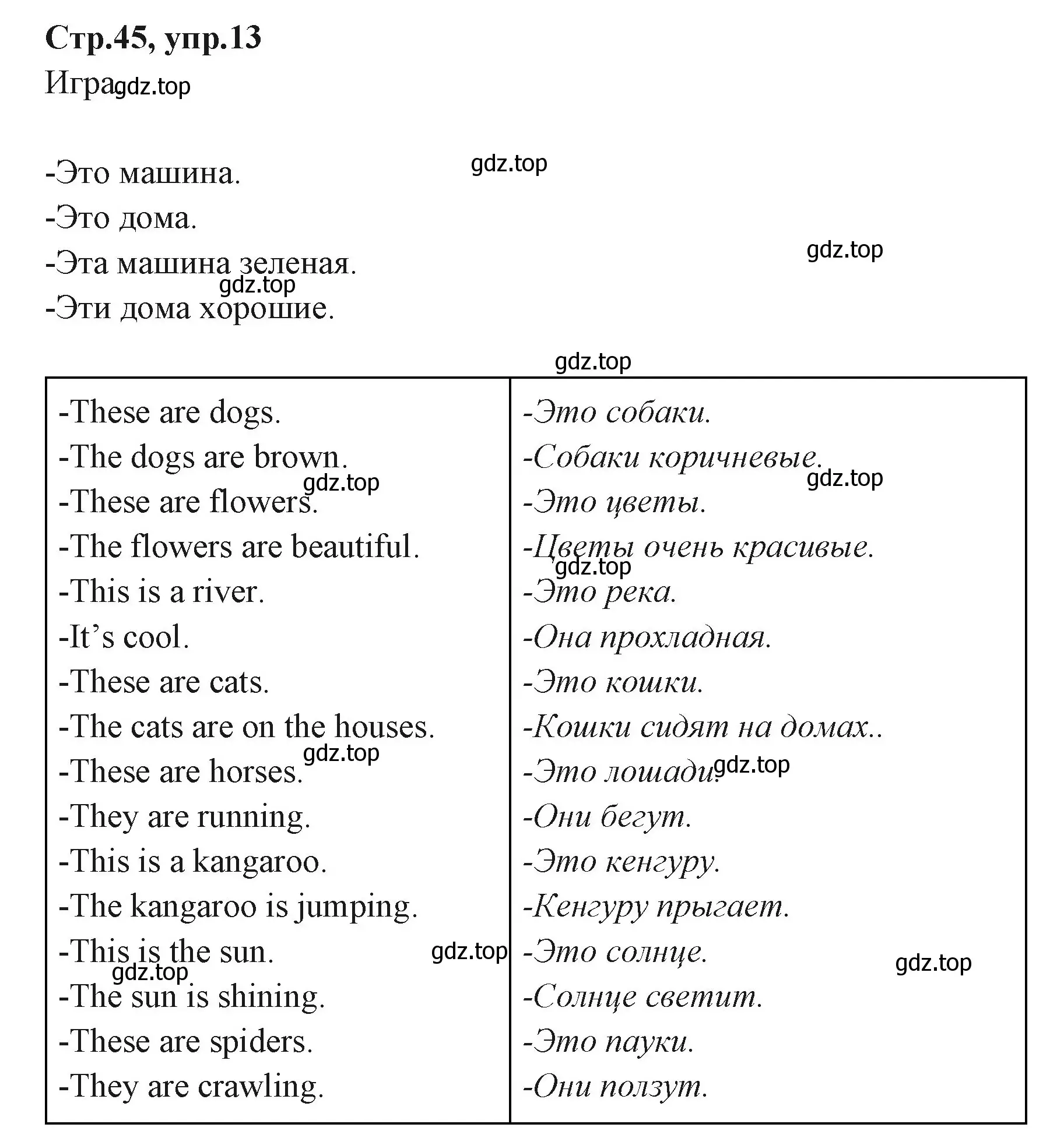 Решение номер 13 (страница 45) гдз по английскому языку 3 класс Вербицкая, Эббс, учебник 1 часть