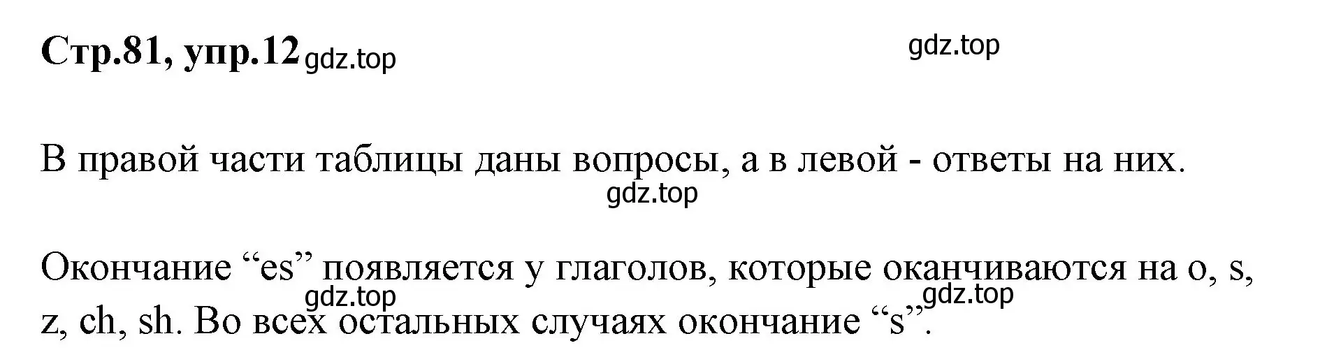 Решение номер 12 (страница 81) гдз по английскому языку 3 класс Вербицкая, Эббс, учебник 1 часть