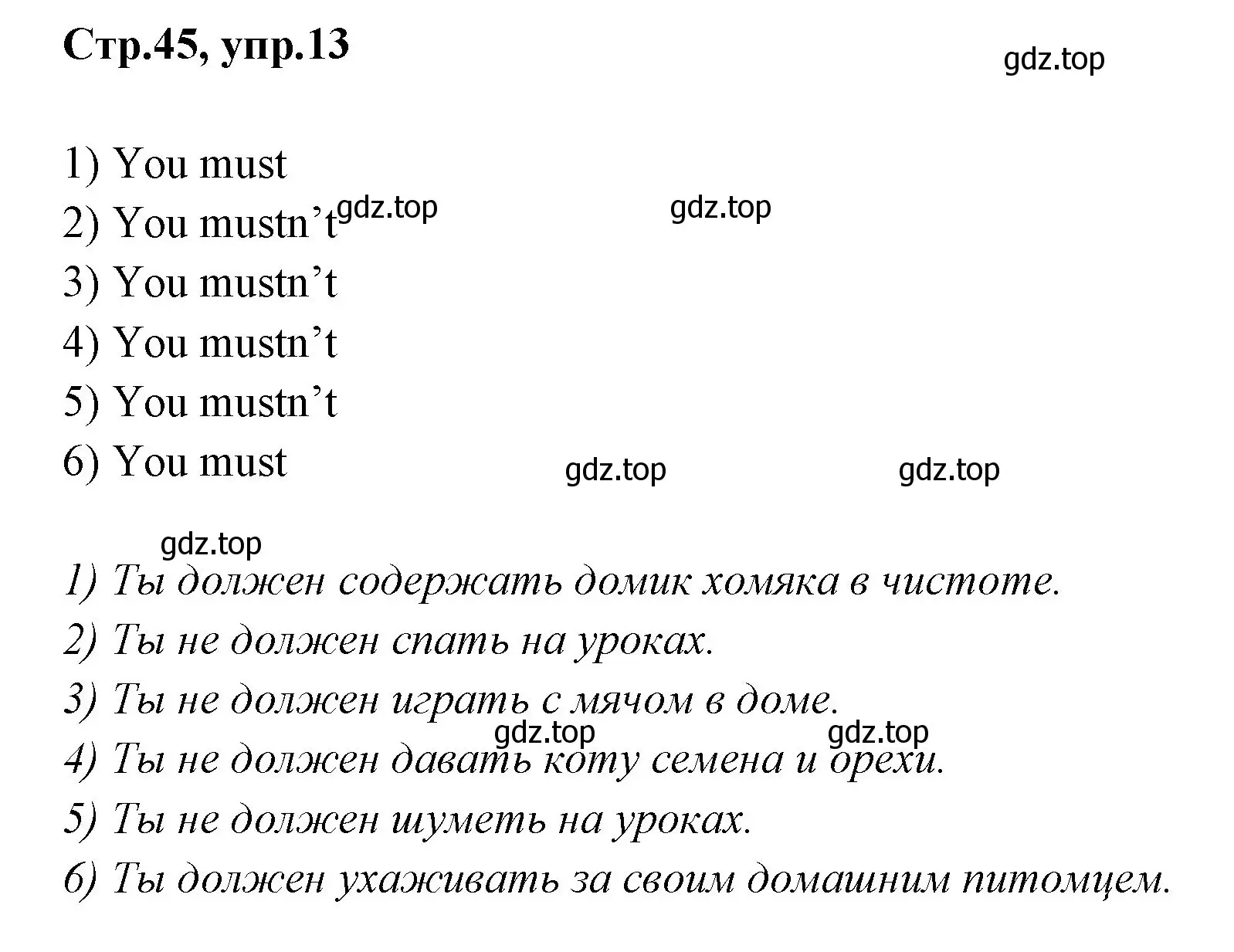 Решение номер 13 (страница 45) гдз по английскому языку 3 класс Вербицкая, Эббс, учебник 2 часть