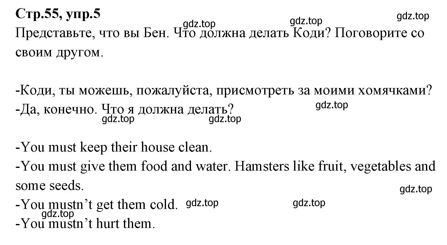 Решение номер 5 (страница 55) гдз по английскому языку 3 класс Вербицкая, Эббс, учебник 2 часть