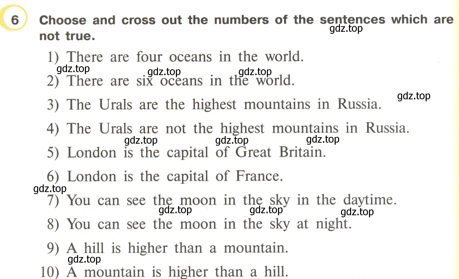 Условие номер 6 (страница 46) гдз по английскому языку 3 класс Верещагина, Притыкина, рабочая тетрадь