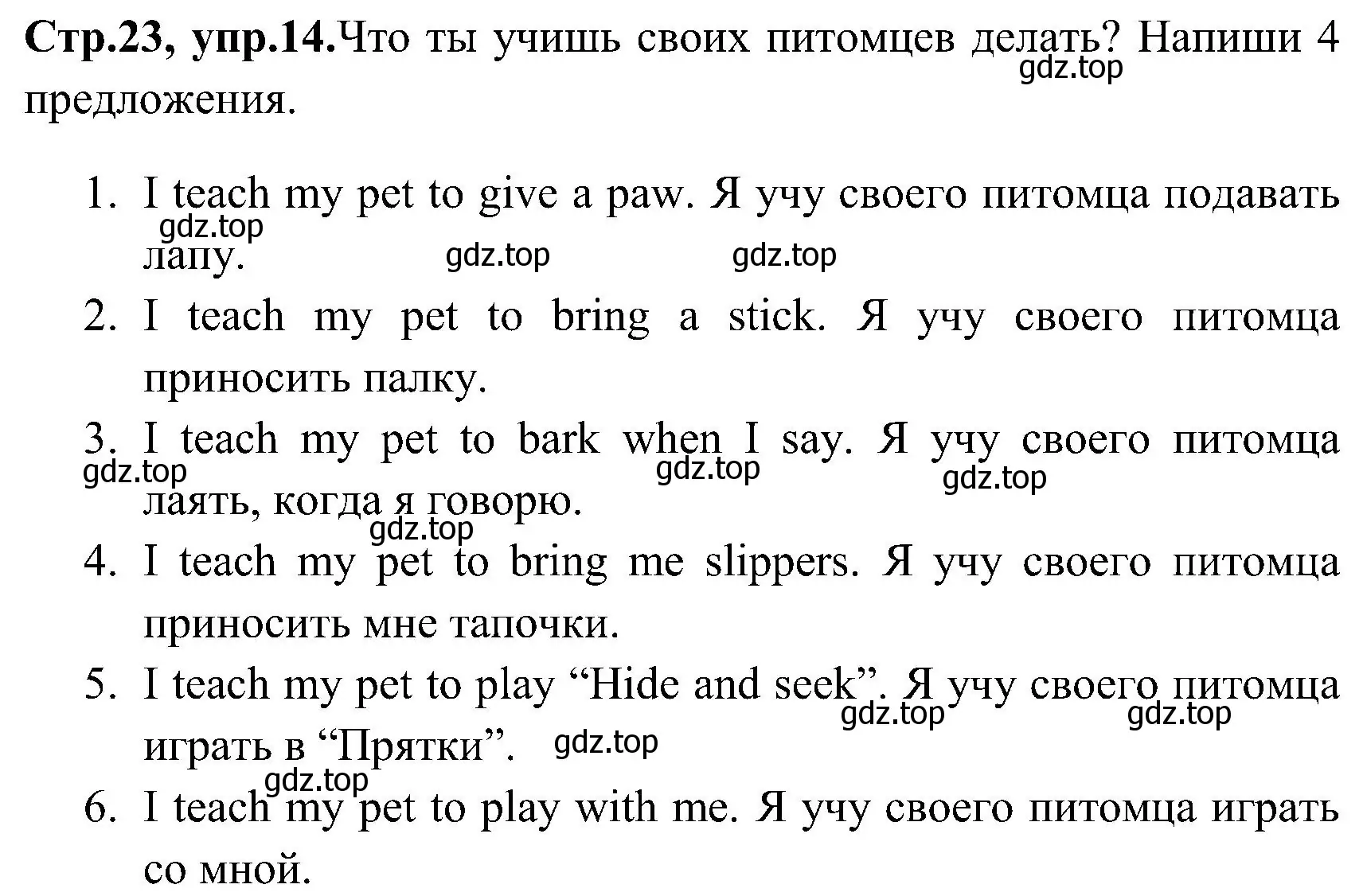 Решение номер 14 (страница 23) гдз по английскому языку 3 класс Верещагина, Притыкина, рабочая тетрадь