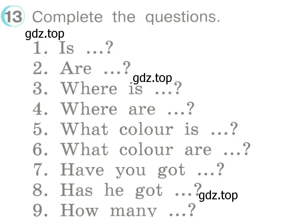 Условие номер 13 (страница 19) гдз по английскому языку 3 класс Верещагина, Притыкина, учебник 1 часть