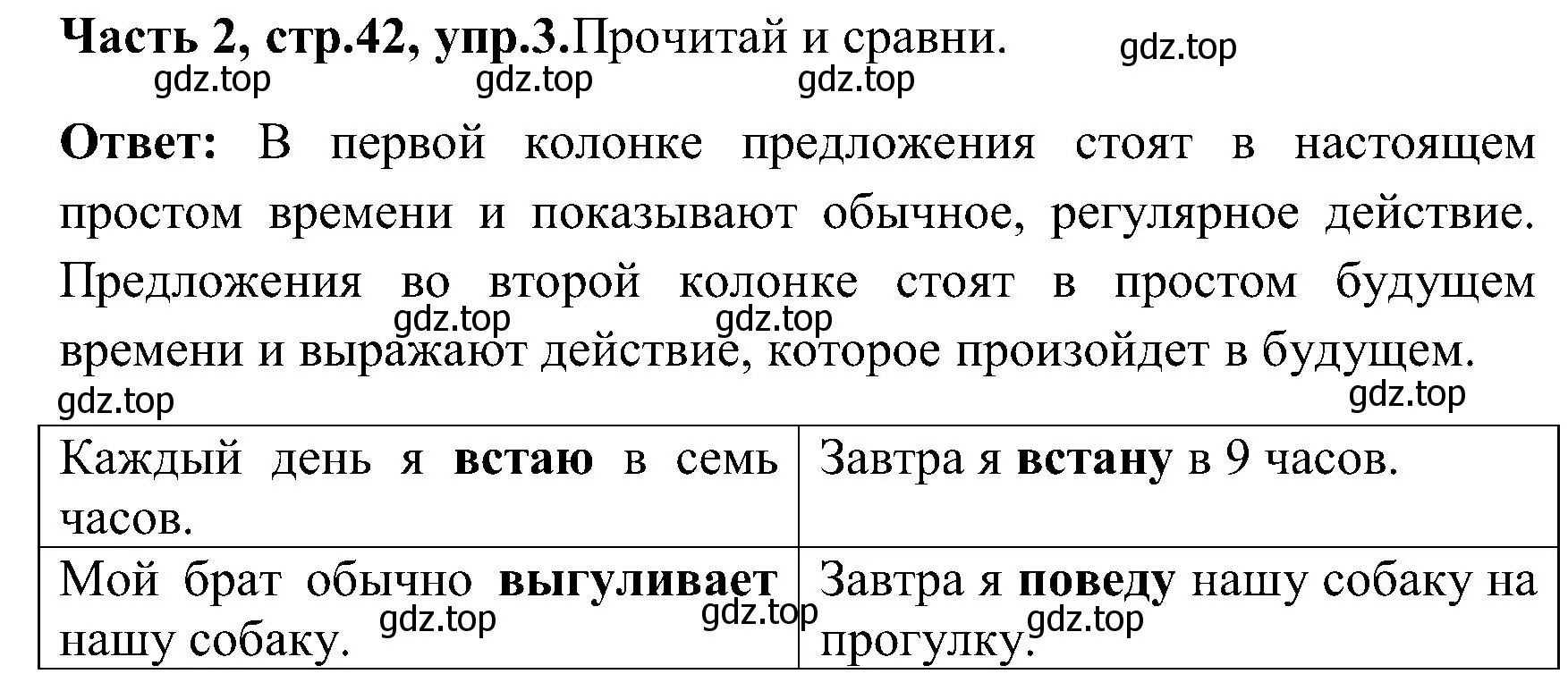 Решение номер 3 (страница 42) гдз по английскому языку 3 класс Верещагина, Притыкина, учебник 2 часть