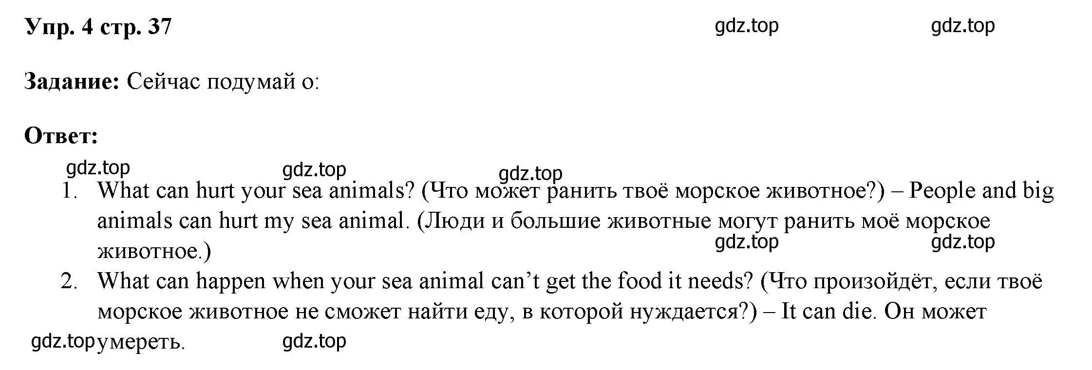 Решение номер 4 (страница 37) гдз по английскому языку 4 класс Баранова, Дули, учебник 1 часть