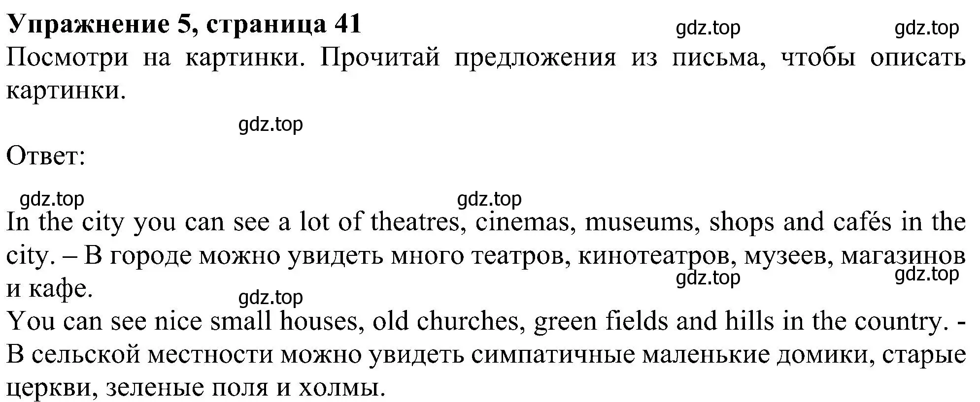 Решение номер 5 (страница 41) гдз по английскому языку 4 класс Биболетова, Денисенко, учебник