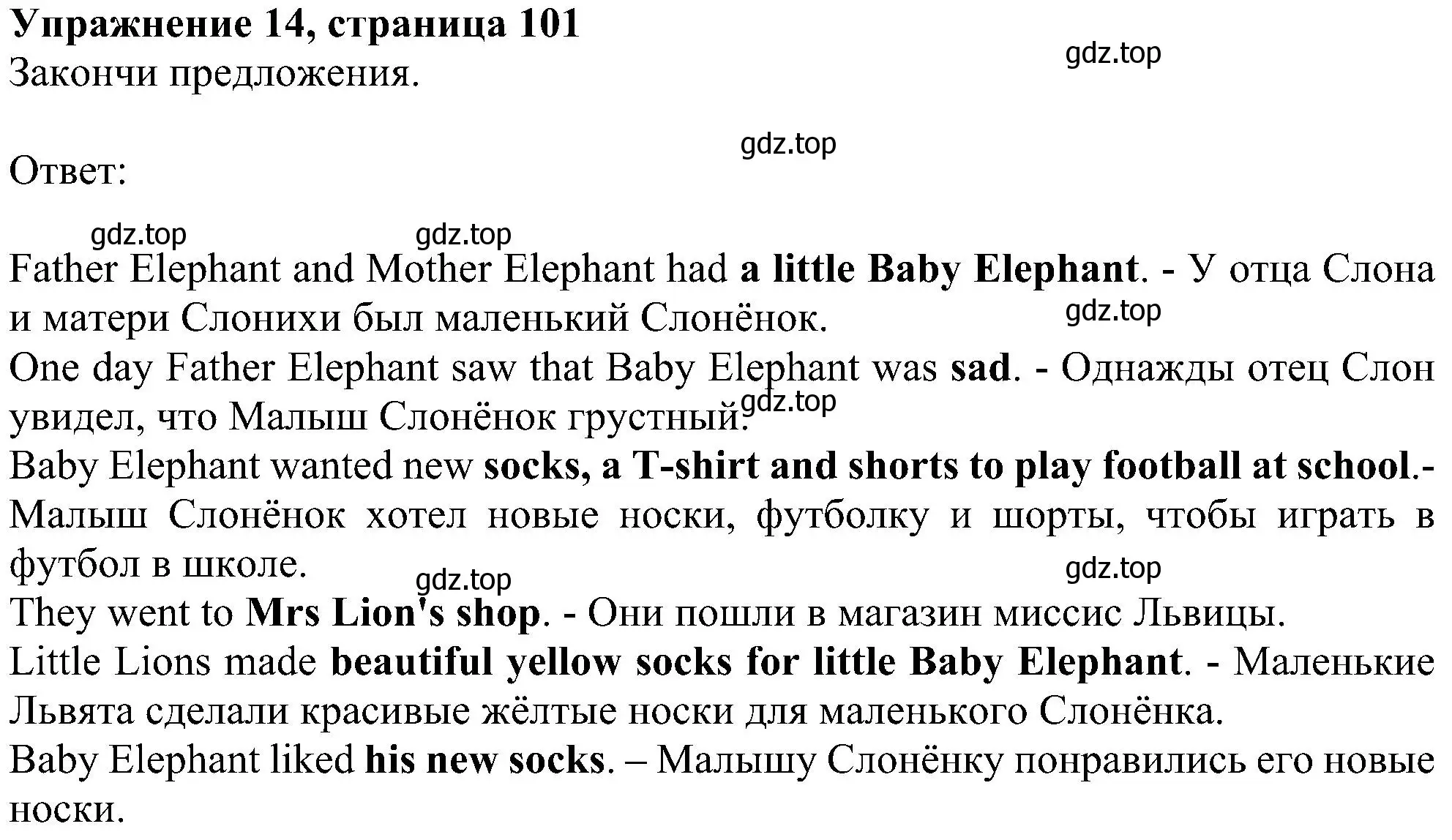 Решение номер 14 (страница 101) гдз по английскому языку 4 класс Биболетова, Денисенко, учебник