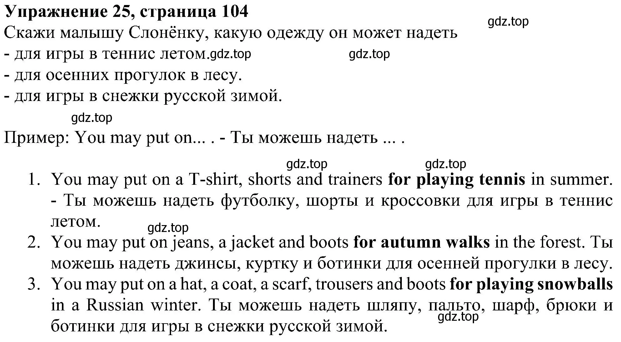 Решение номер 25 (страница 104) гдз по английскому языку 4 класс Биболетова, Денисенко, учебник