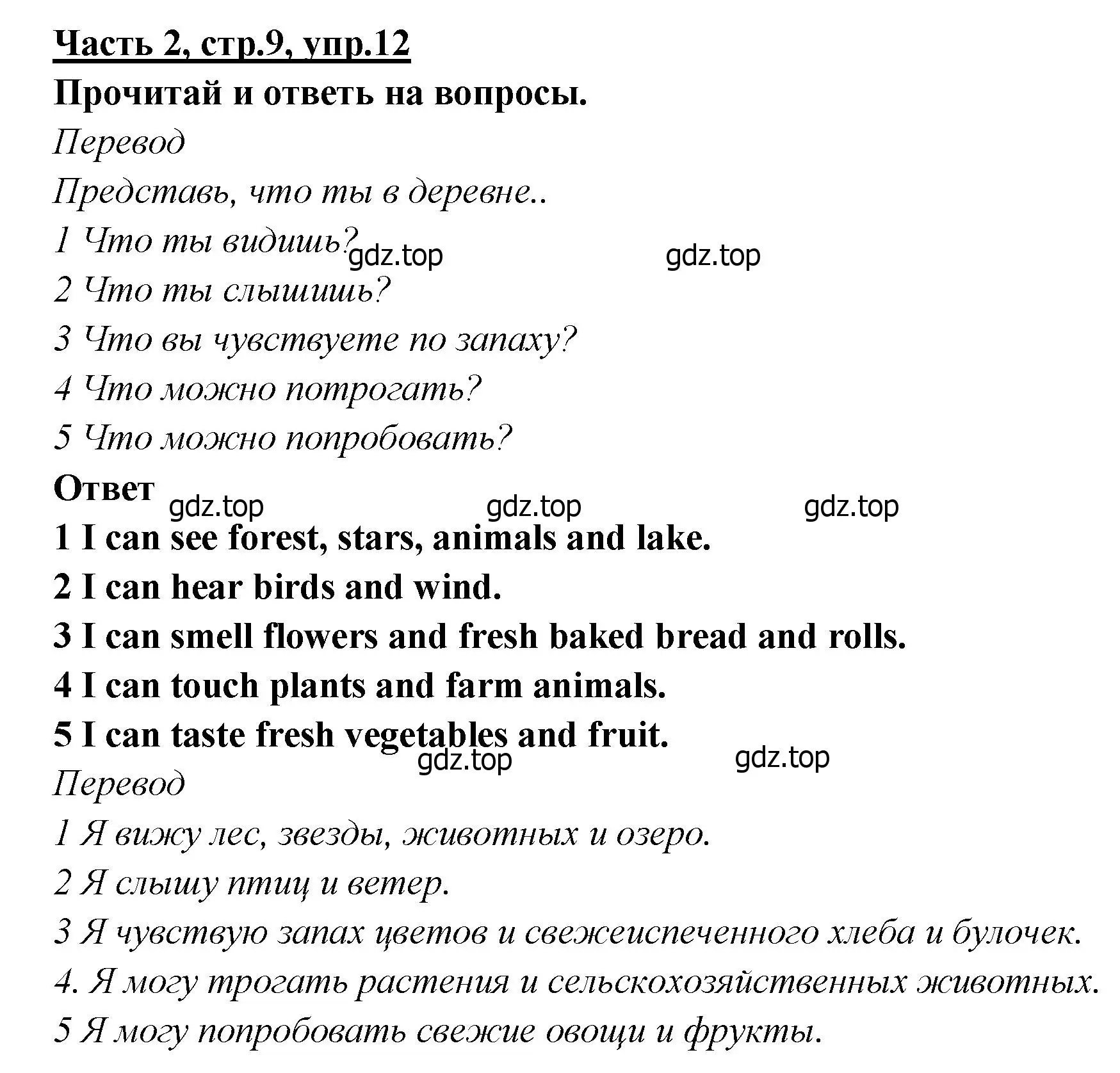 Решение номер 12 (страница 9) гдз по английскому языку 4 класс Баранова, Дули, рабочая тетрадь 2 часть