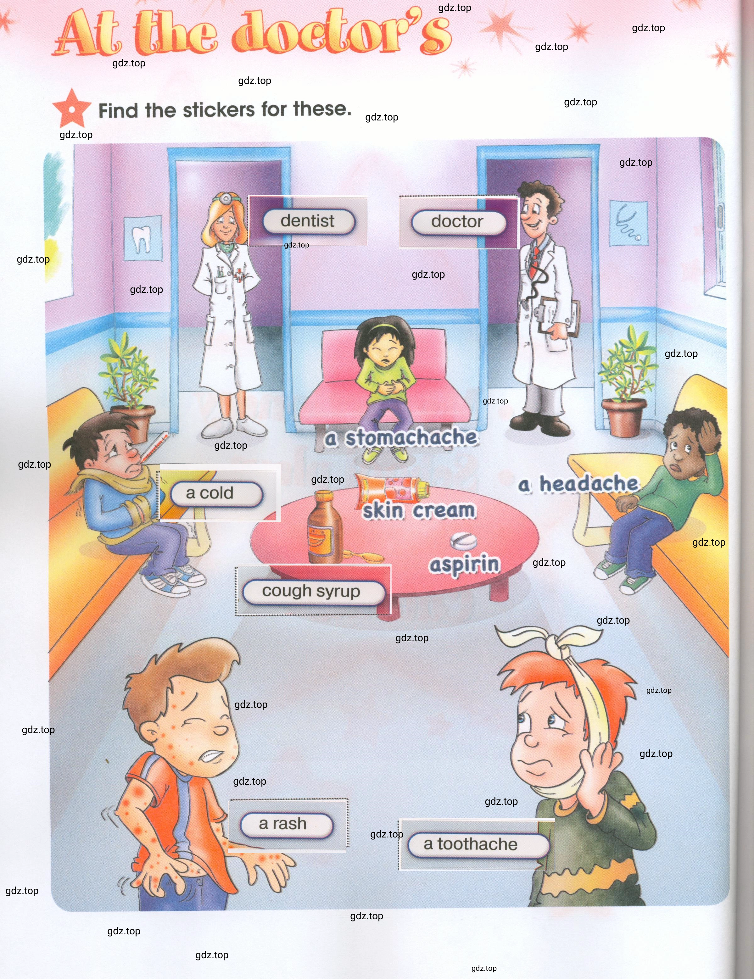 Решение 2.  At the doctor's (страница 64) гдз по английскому языку 4 класс Баранова, Дули, рабочая тетрадь 2 часть