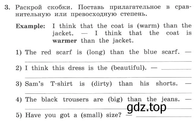 Условие номер 3 (страница 55) гдз по английскому языку 4 класс Биболетова, Денисенко, рабочая тетрадь с контрольными работами