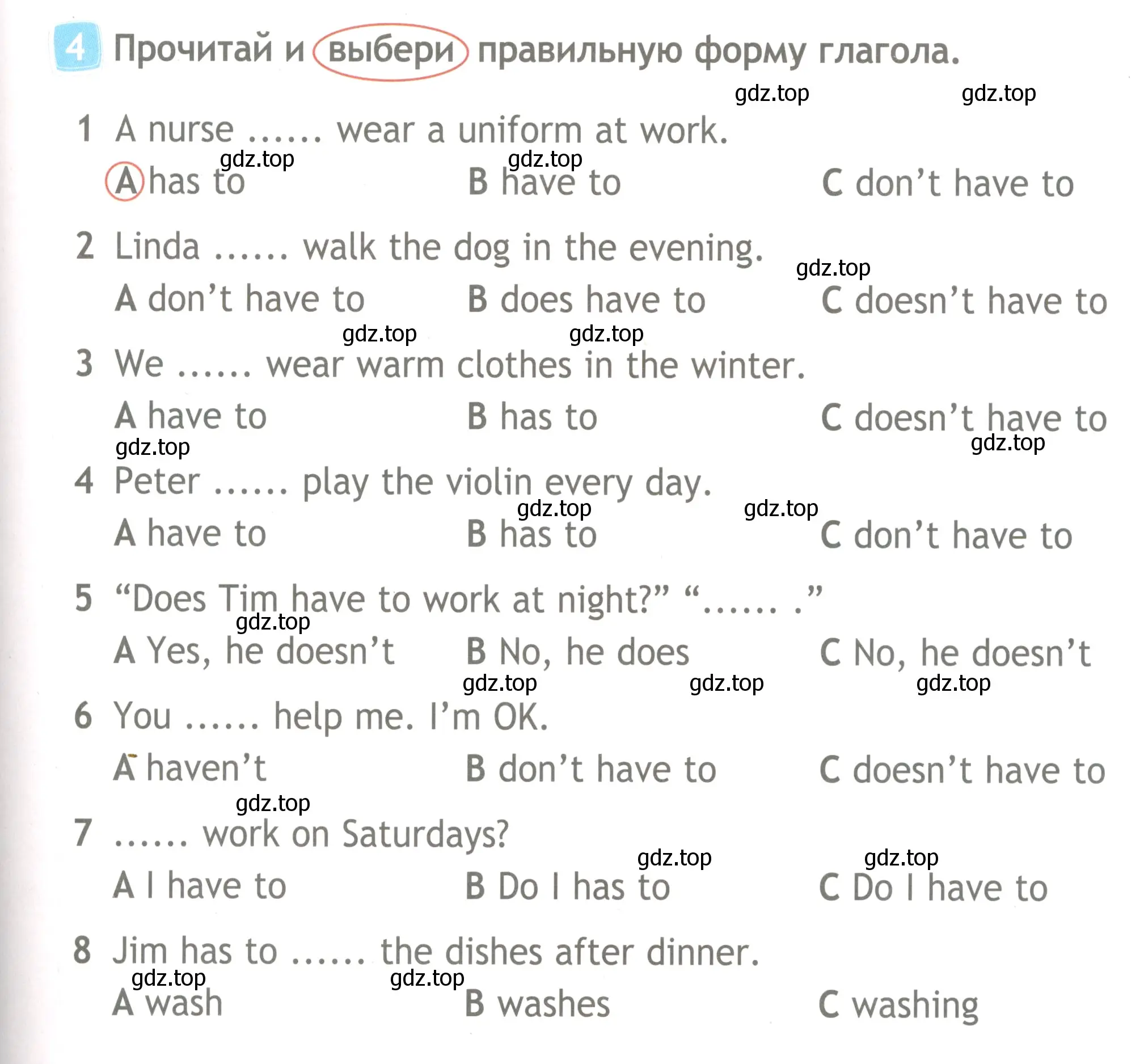 Условие номер 4 (страница 17) гдз по английскому языку 4 класс Быкова, Дули, рабочая тетрадь