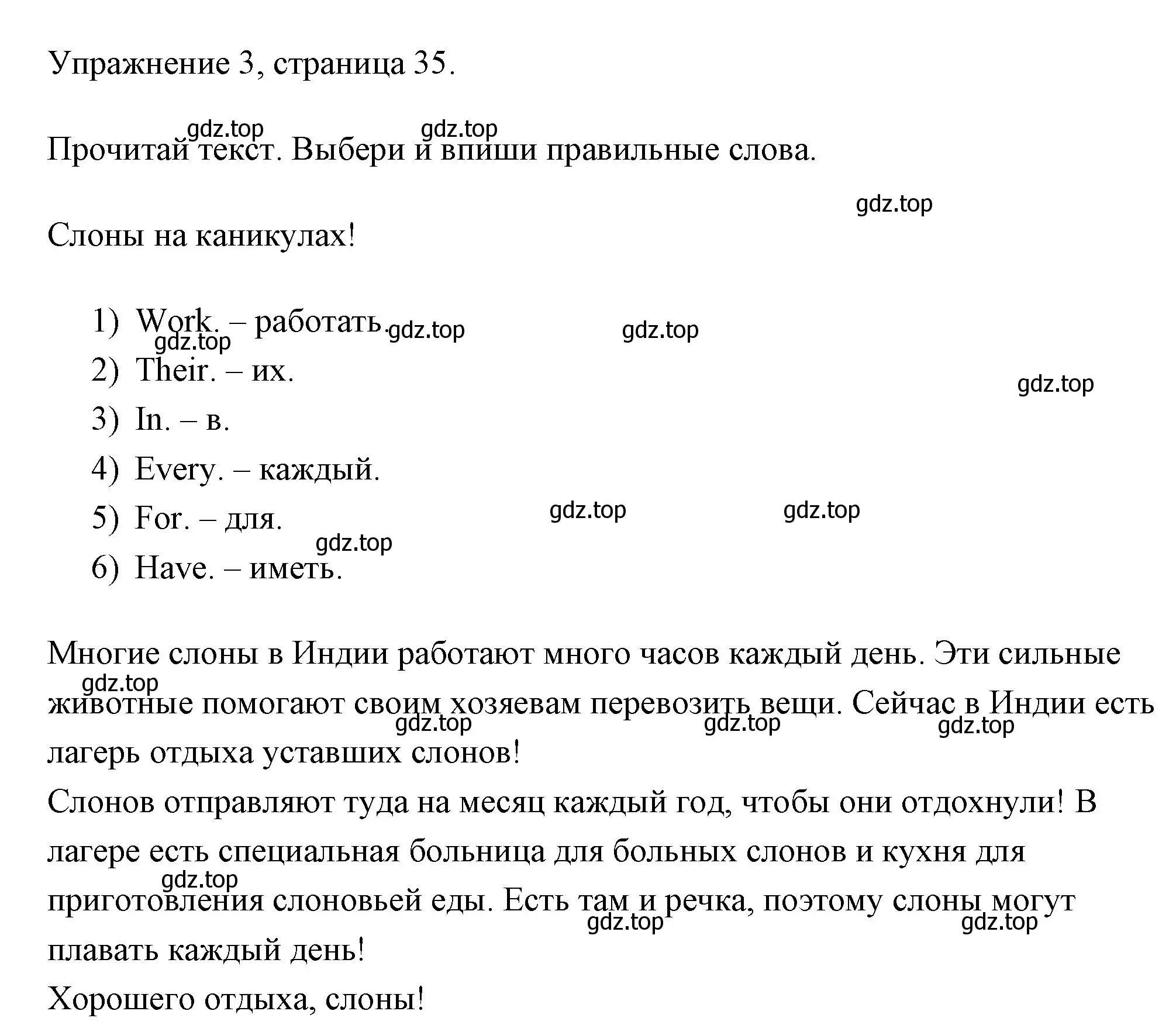 Решение номер 3 (страница 35) гдз по английскому языку 4 класс Быкова, Дули, рабочая тетрадь