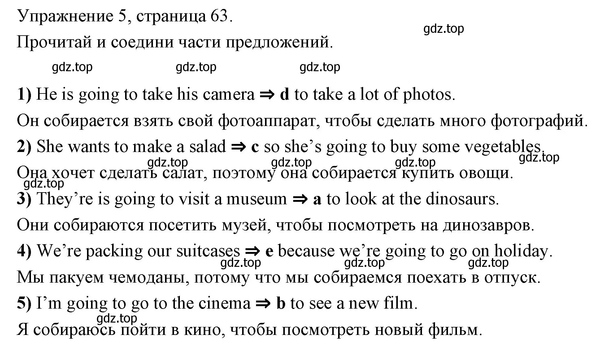 Решение номер 5 (страница 63) гдз по английскому языку 4 класс Быкова, Дули, рабочая тетрадь