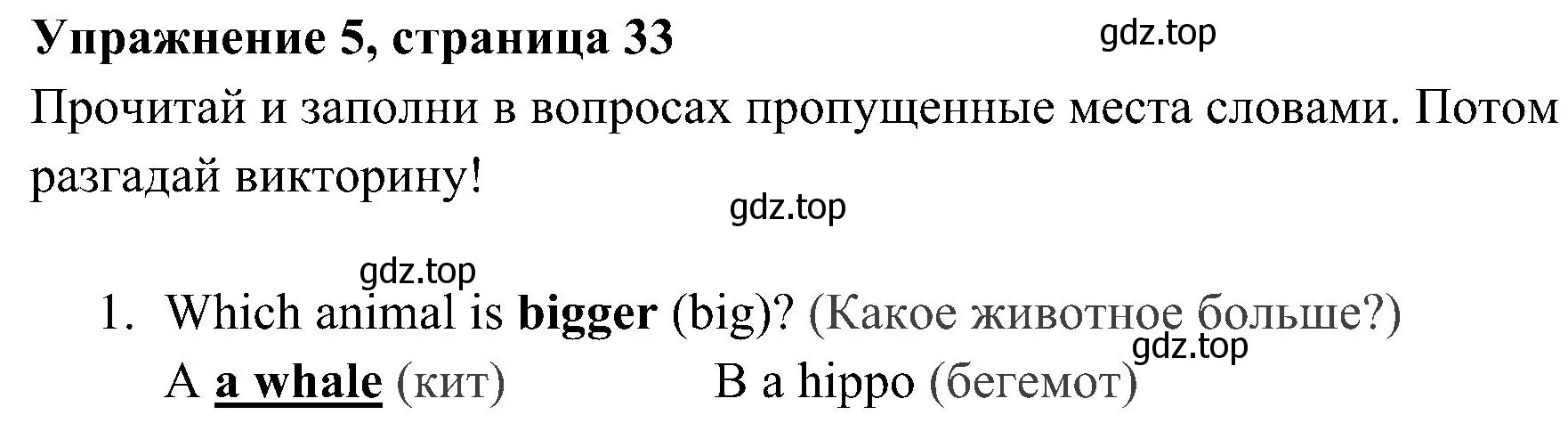 Решение 2. номер 5 (страница 33) гдз по английскому языку 4 класс Быкова, Дули, рабочая тетрадь