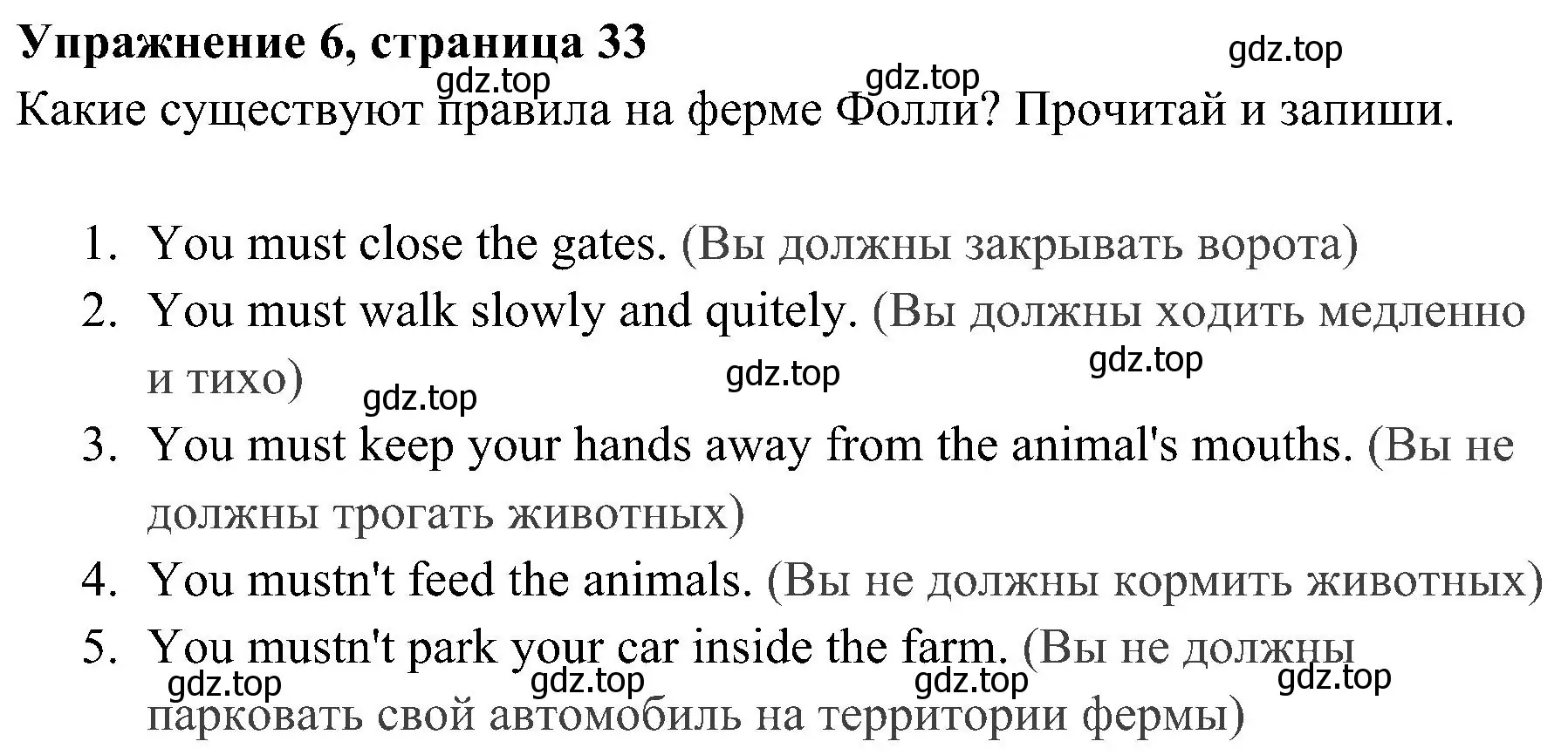 Решение 2. номер 6 (страница 33) гдз по английскому языку 4 класс Быкова, Дули, рабочая тетрадь