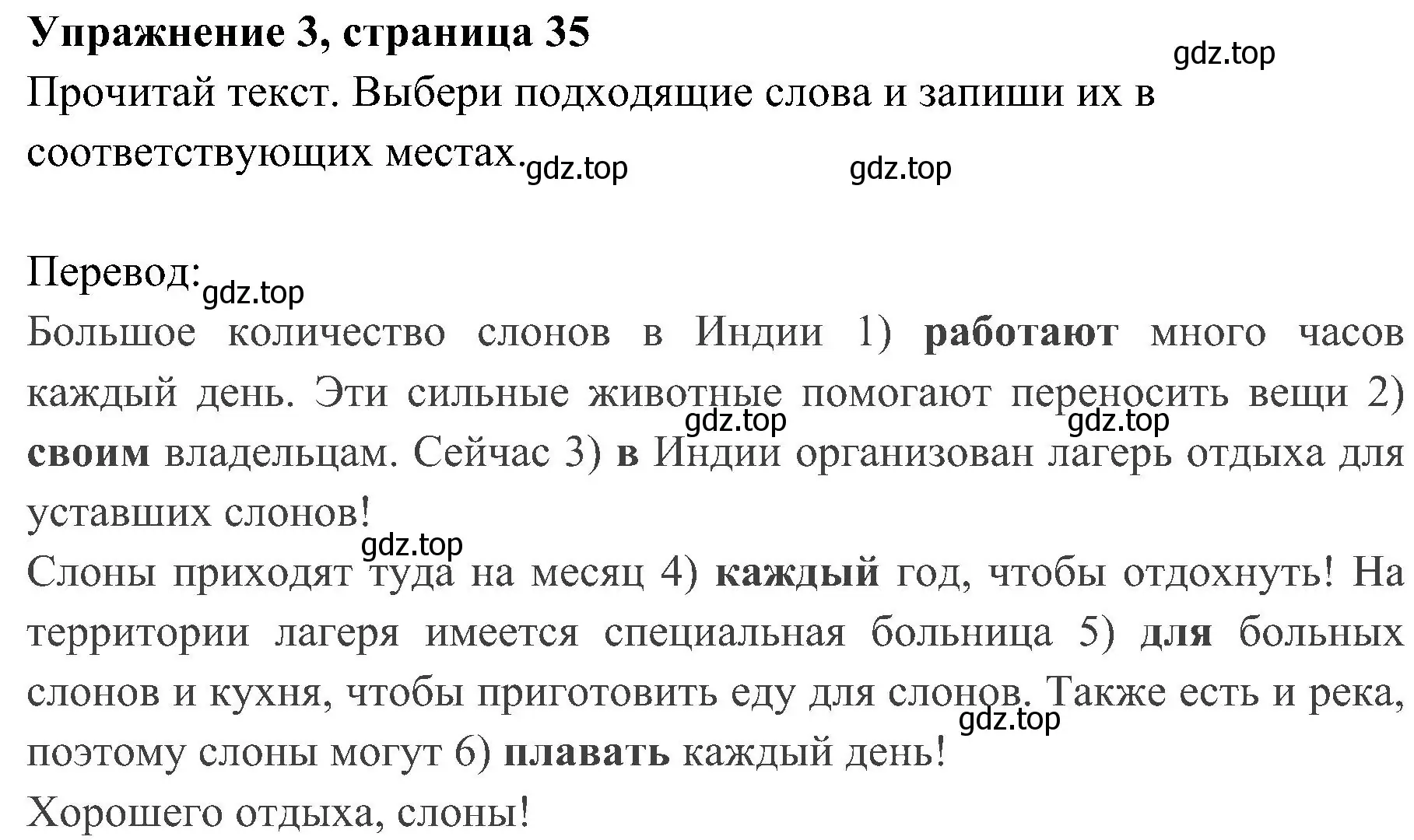 Решение 2. номер 3 (страница 35) гдз по английскому языку 4 класс Быкова, Дули, рабочая тетрадь