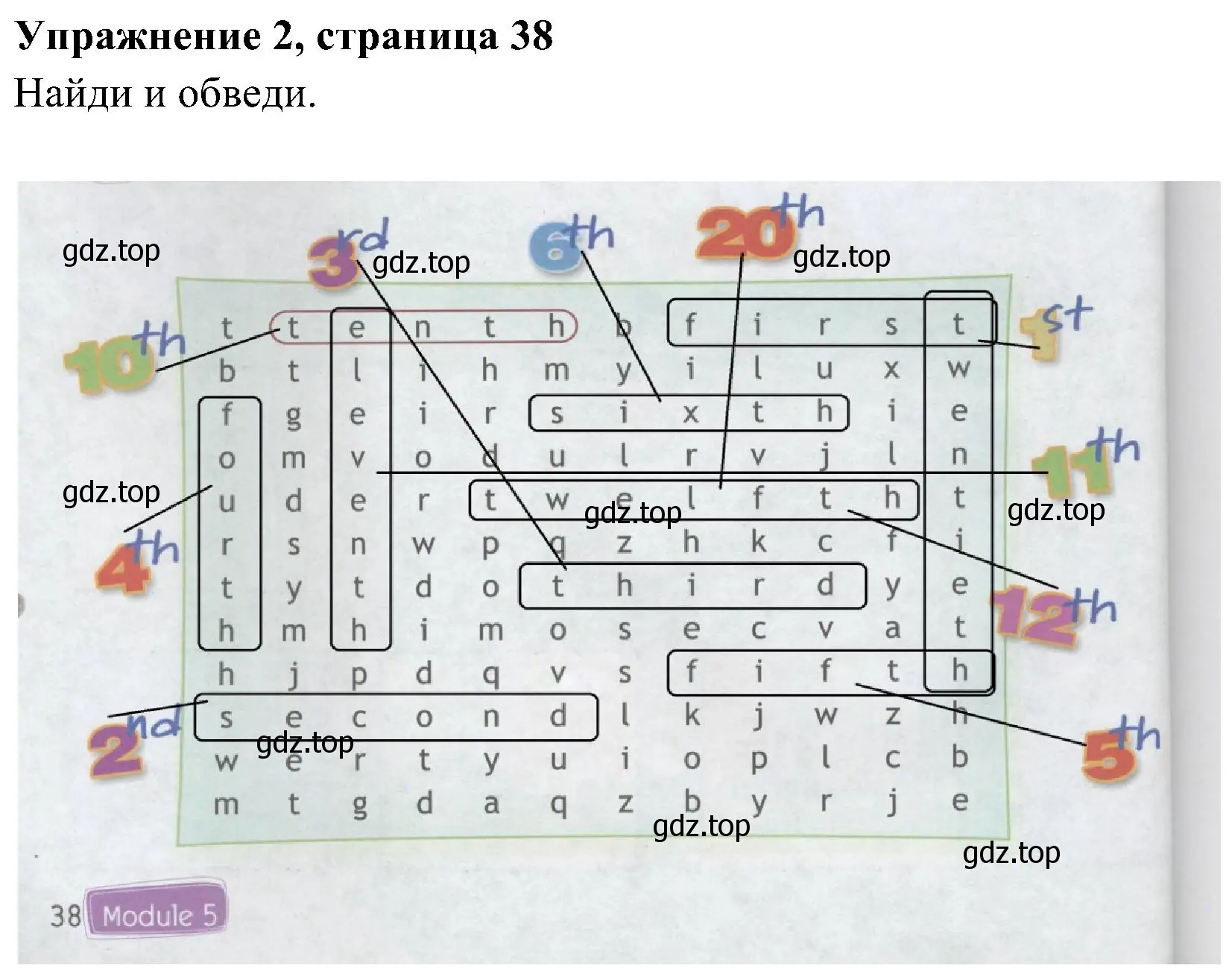 Решение 2. номер 1 (страница 38) гдз по английскому языку 4 класс Быкова, Дули, рабочая тетрадь