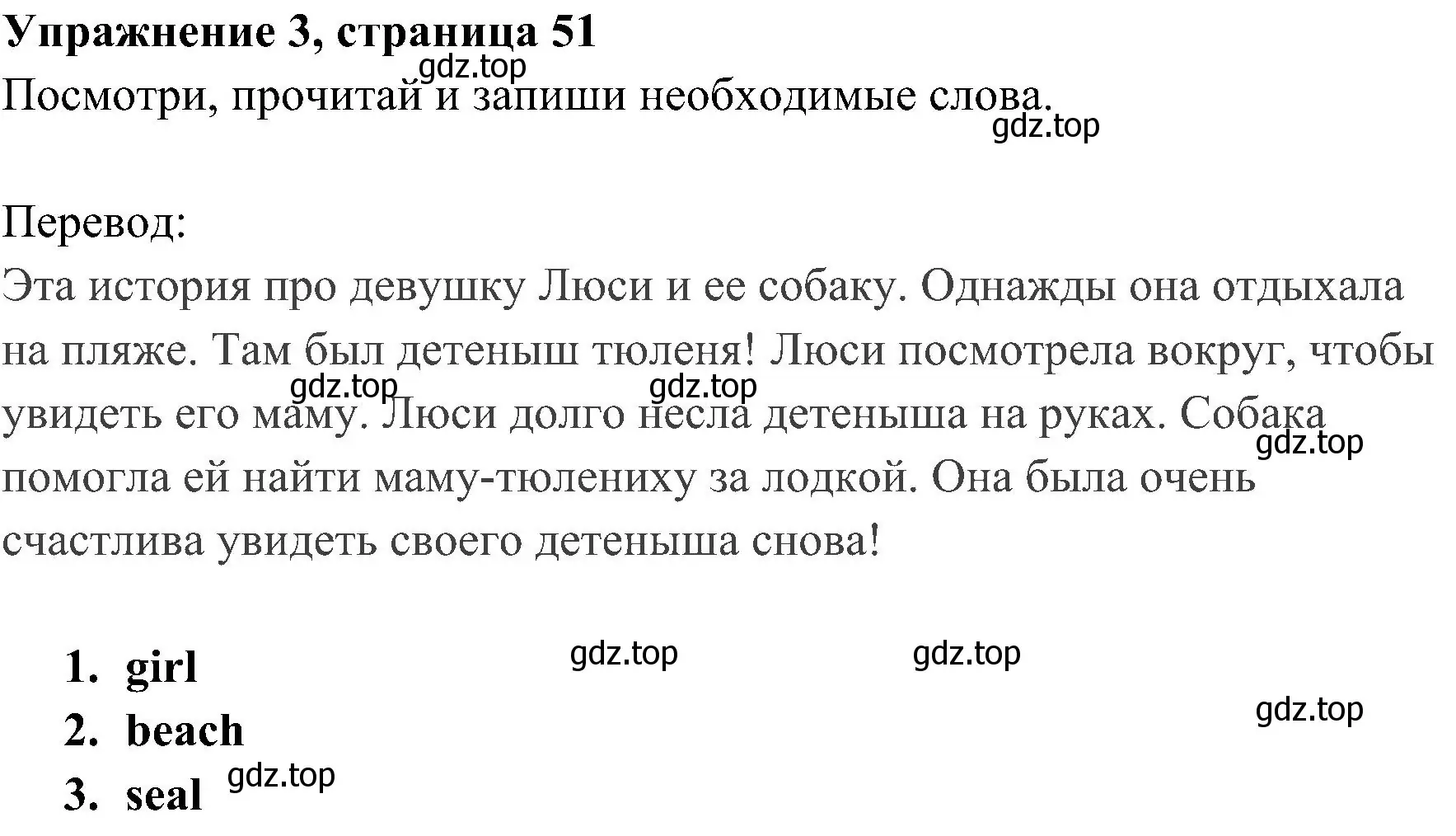 Решение 2. номер 3 (страница 51) гдз по английскому языку 4 класс Быкова, Дули, рабочая тетрадь