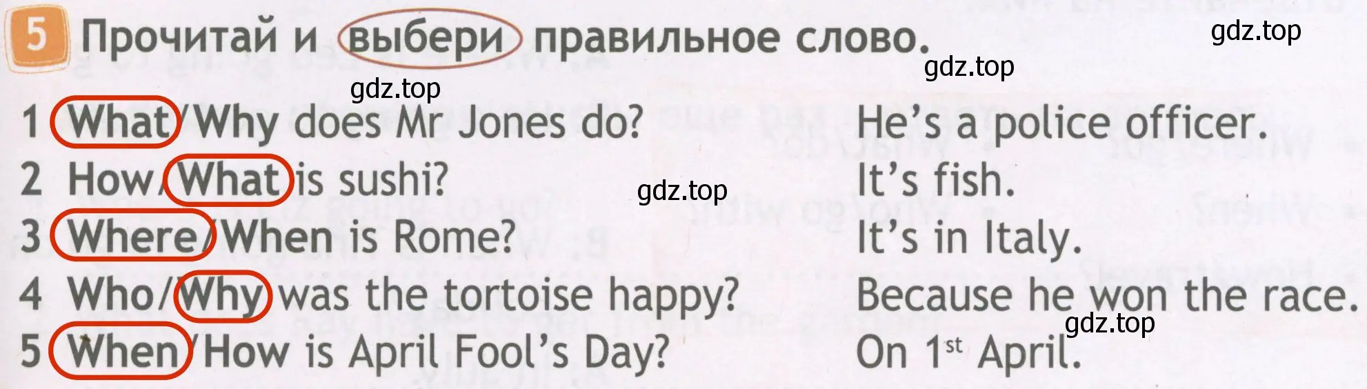 Решение 4. номер 5 (страница 65) гдз по английскому языку 4 класс Быкова, Дули, рабочая тетрадь