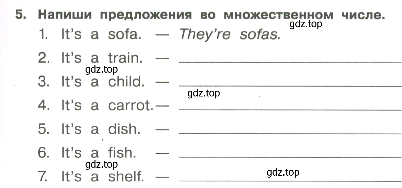 Условие номер 5 (страница 7) гдз по английскому языку 4 класс Быкова, Поспелова, сборник упражнений