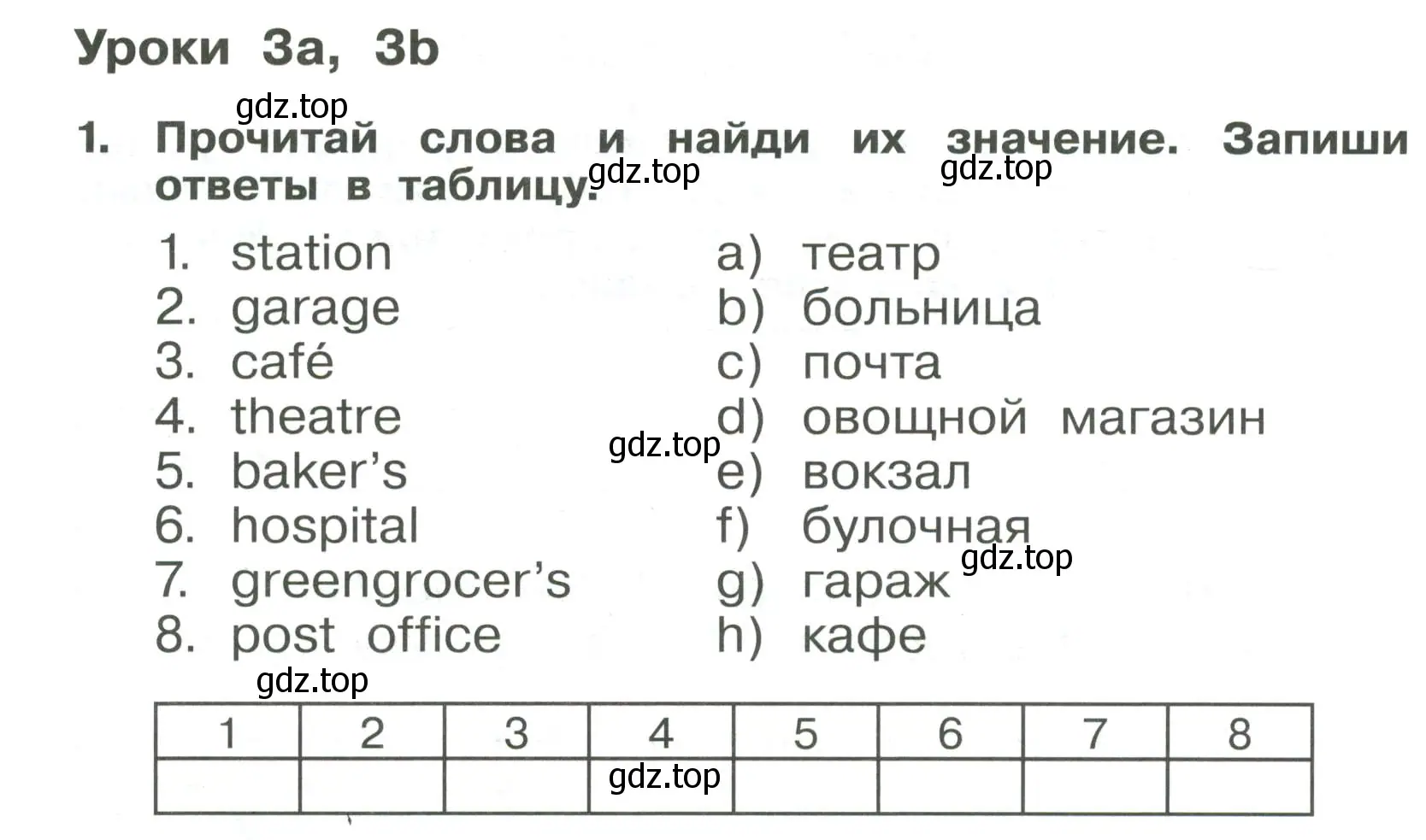 Условие номер 1 (страница 36) гдз по английскому языку 4 класс Быкова, Поспелова, сборник упражнений