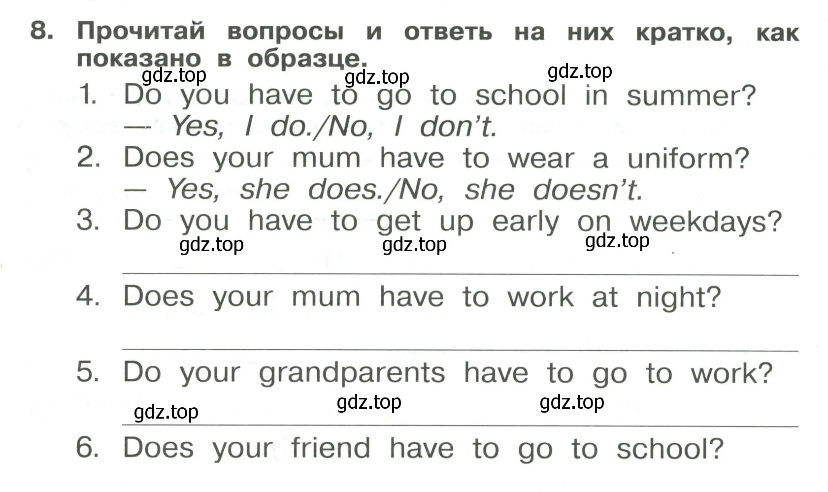 Условие номер 8 (страница 44) гдз по английскому языку 4 класс Быкова, Поспелова, сборник упражнений