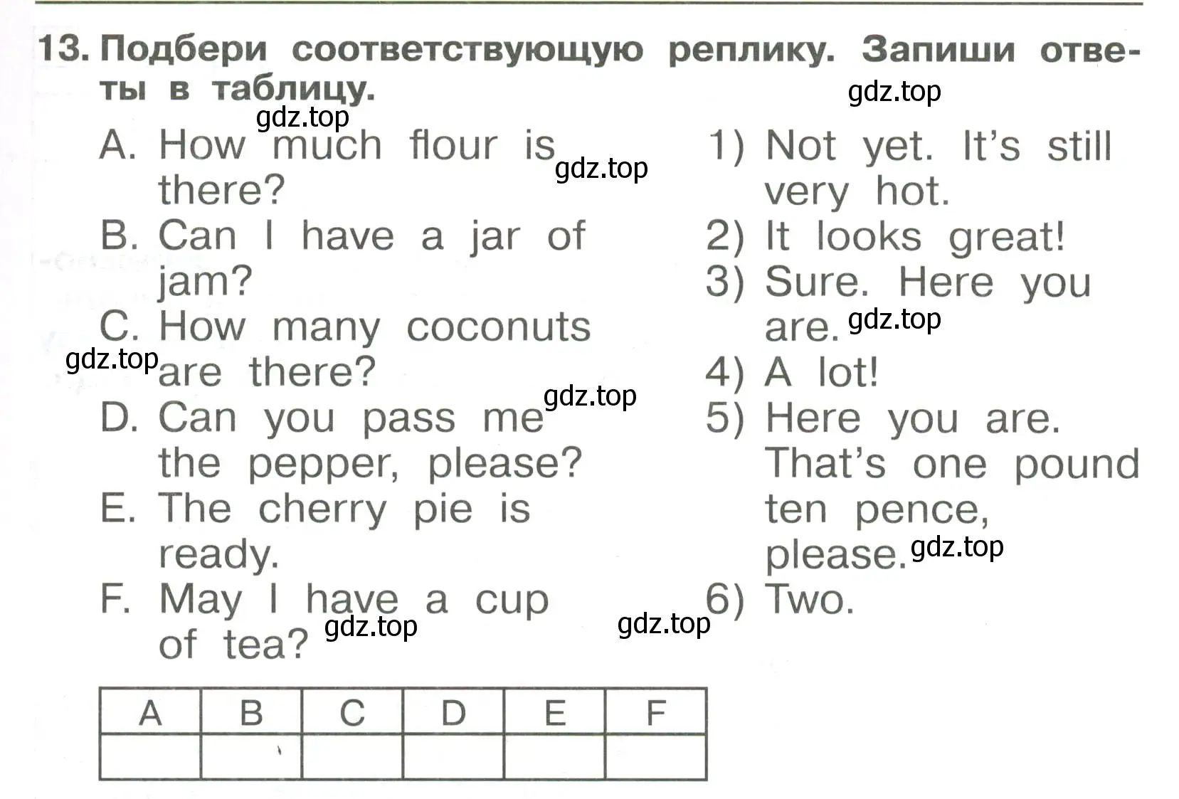 Условие номер 13 (страница 59) гдз по английскому языку 4 класс Быкова, Поспелова, сборник упражнений