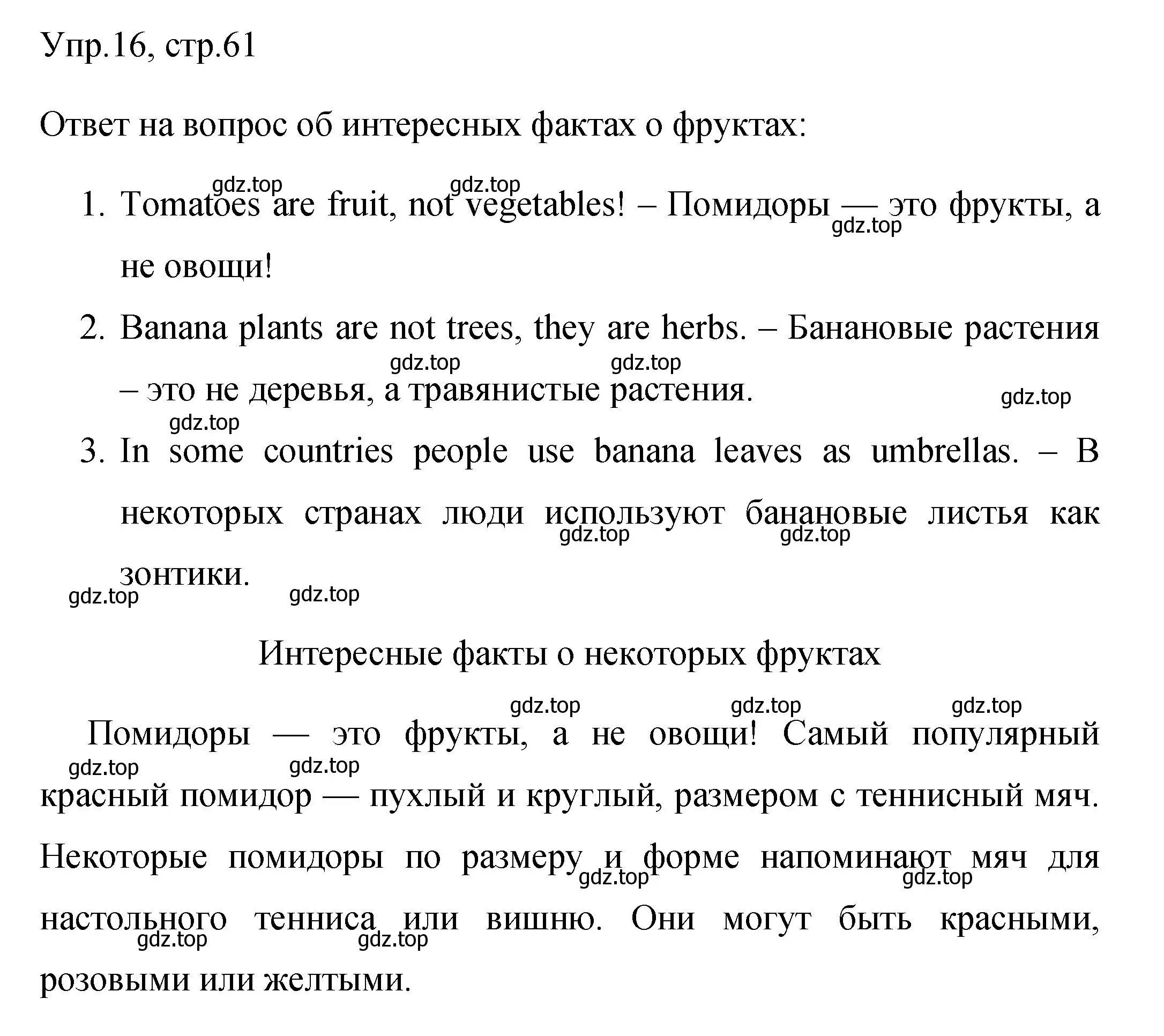 Решение номер 16 (страница 61) гдз по английскому языку 4 класс Быкова, Поспелова, сборник упражнений