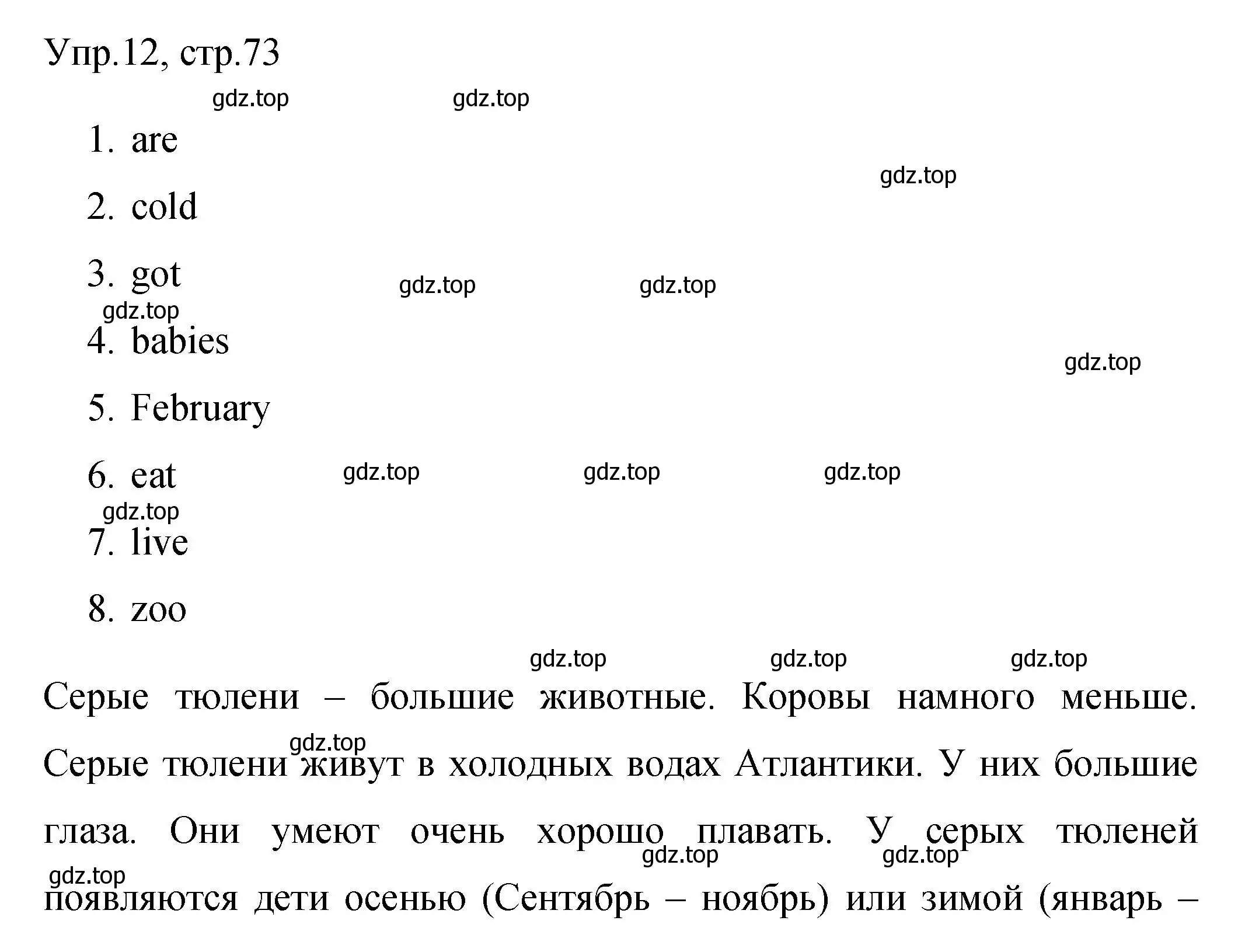 Решение номер 12 (страница 73) гдз по английскому языку 4 класс Быкова, Поспелова, сборник упражнений