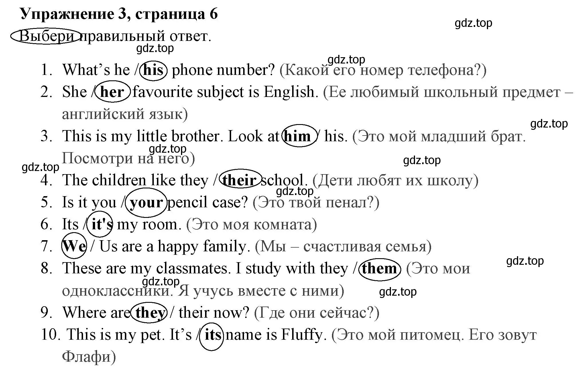 Решение 2. номер 3 (страница 6) гдз по английскому языку 4 класс Быкова, Поспелова, сборник упражнений