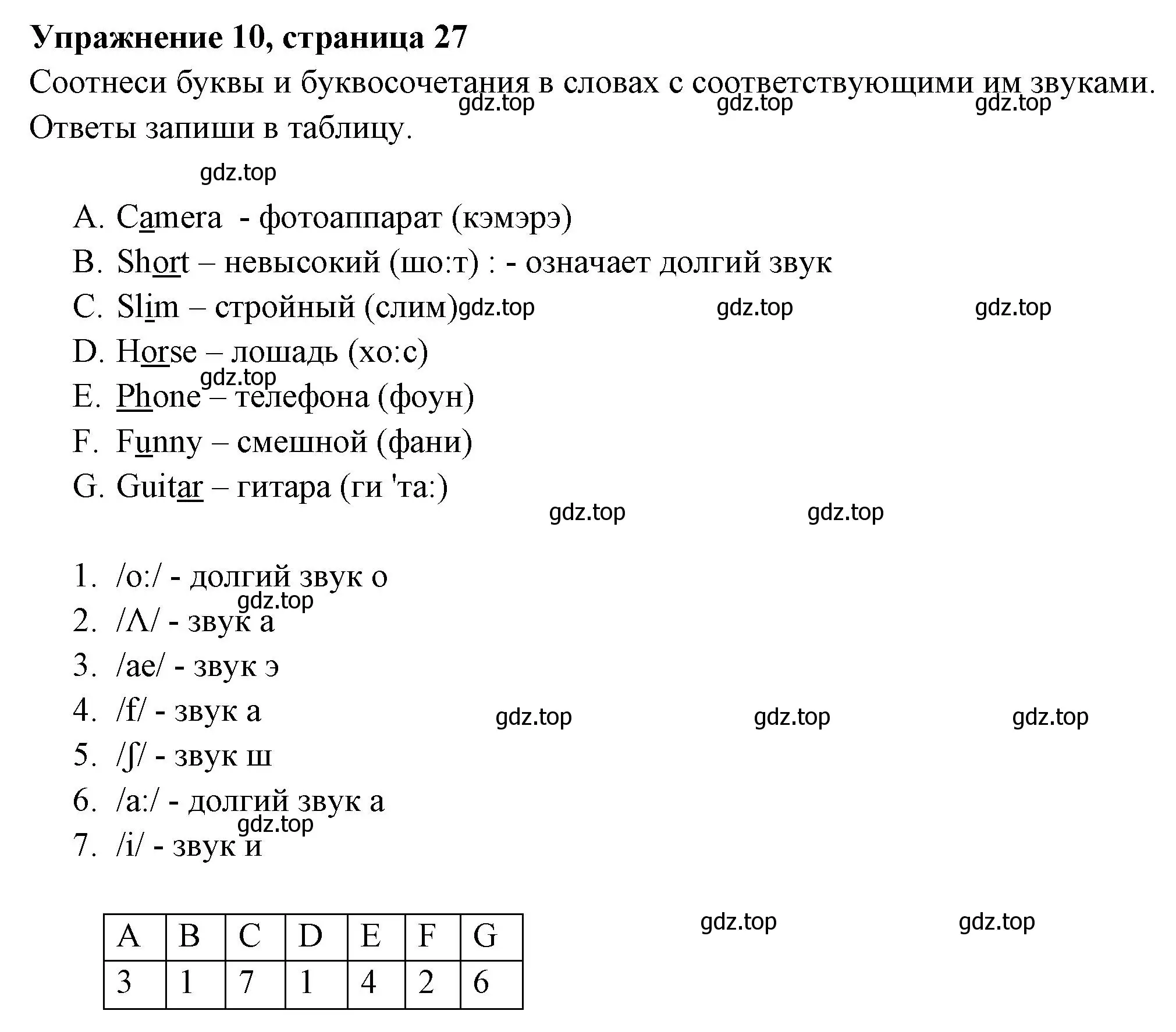 Решение 2. номер 10 (страница 27) гдз по английскому языку 4 класс Быкова, Поспелова, сборник упражнений