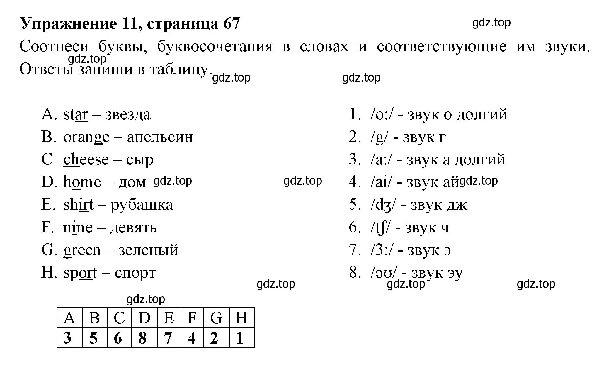 Решение 2. номер 11 (страница 67) гдз по английскому языку 4 класс Быкова, Поспелова, сборник упражнений