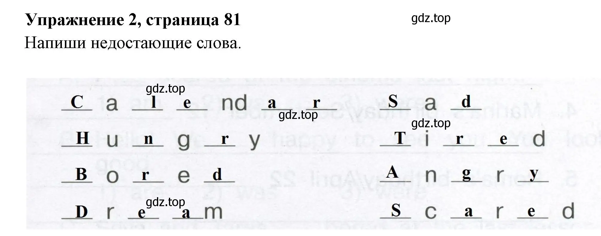 Решение 2. номер 2 (страница 81) гдз по английскому языку 4 класс Быкова, Поспелова, сборник упражнений