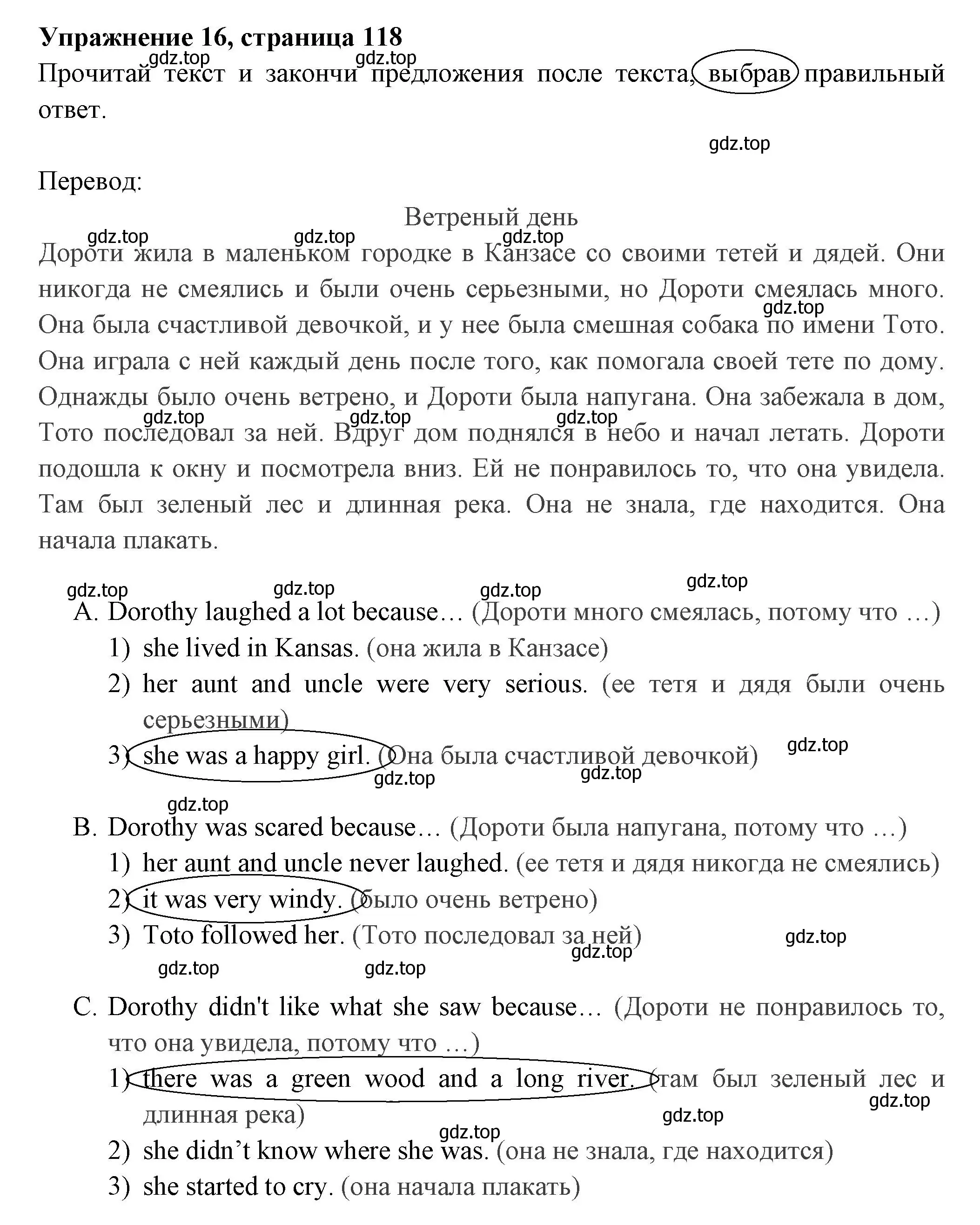 Решение 2. номер 16 (страница 118) гдз по английскому языку 4 класс Быкова, Поспелова, сборник упражнений