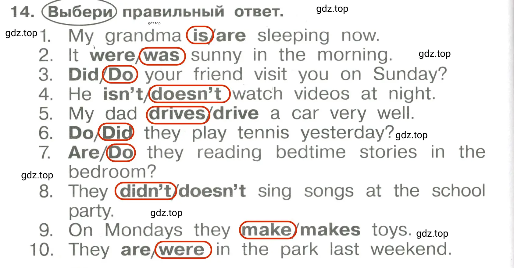 Решение 3. номер 14 (страница 12) гдз по английскому языку 4 класс Быкова, Поспелова, сборник упражнений