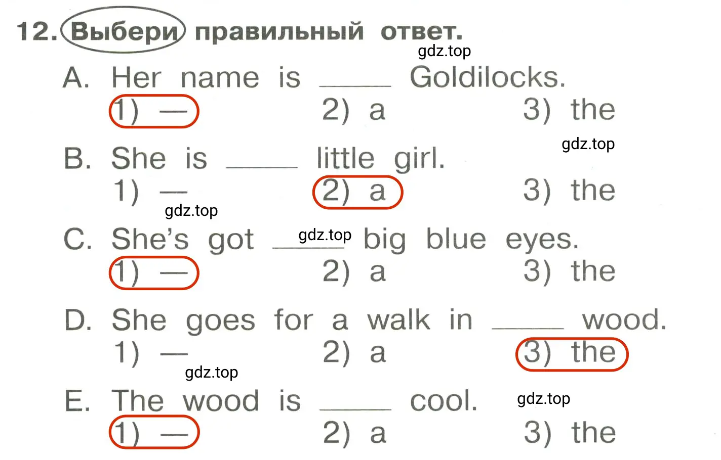 Решение 3. номер 12 (страница 34) гдз по английскому языку 4 класс Быкова, Поспелова, сборник упражнений