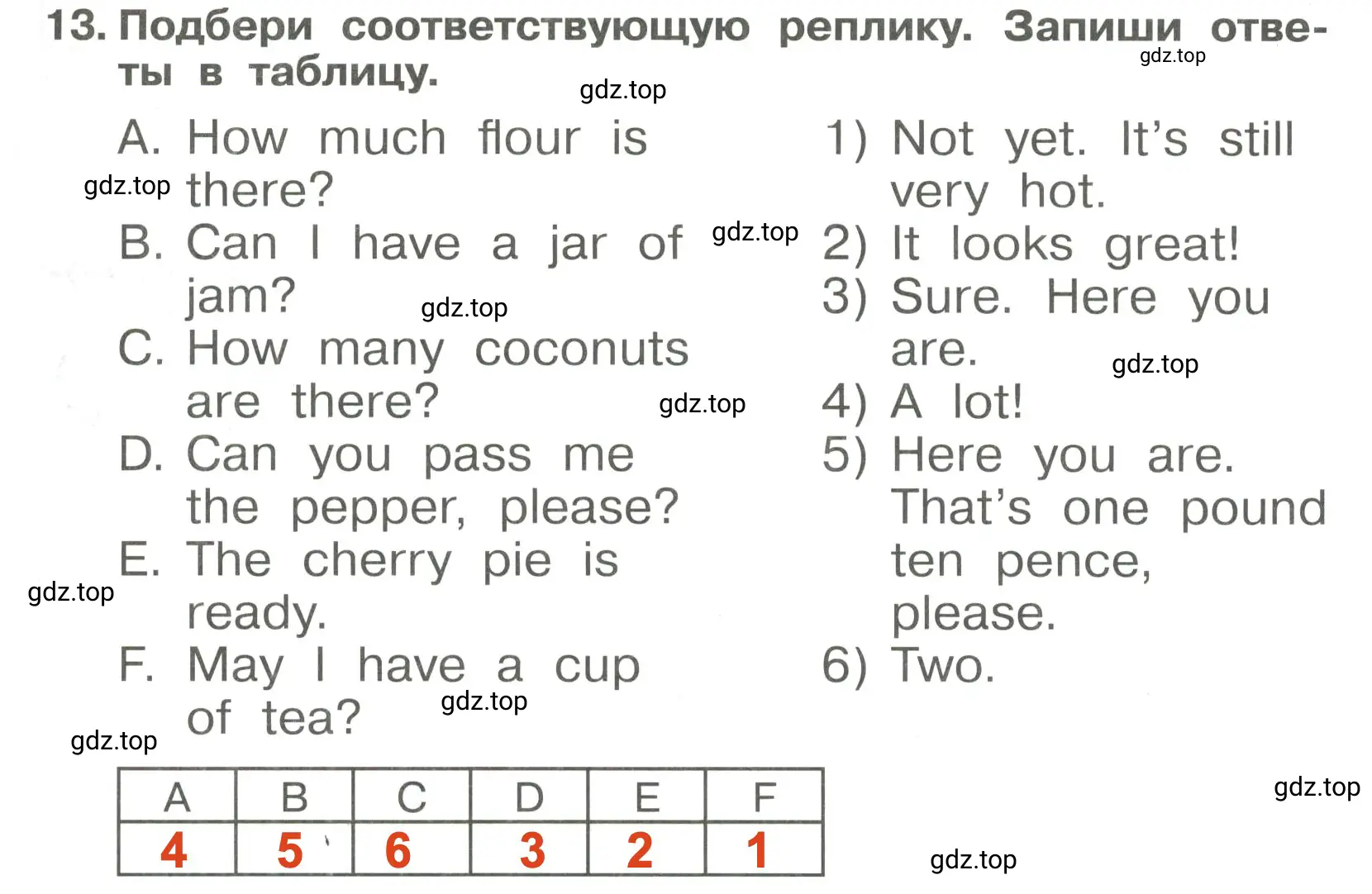 Решение 3. номер 13 (страница 59) гдз по английскому языку 4 класс Быкова, Поспелова, сборник упражнений