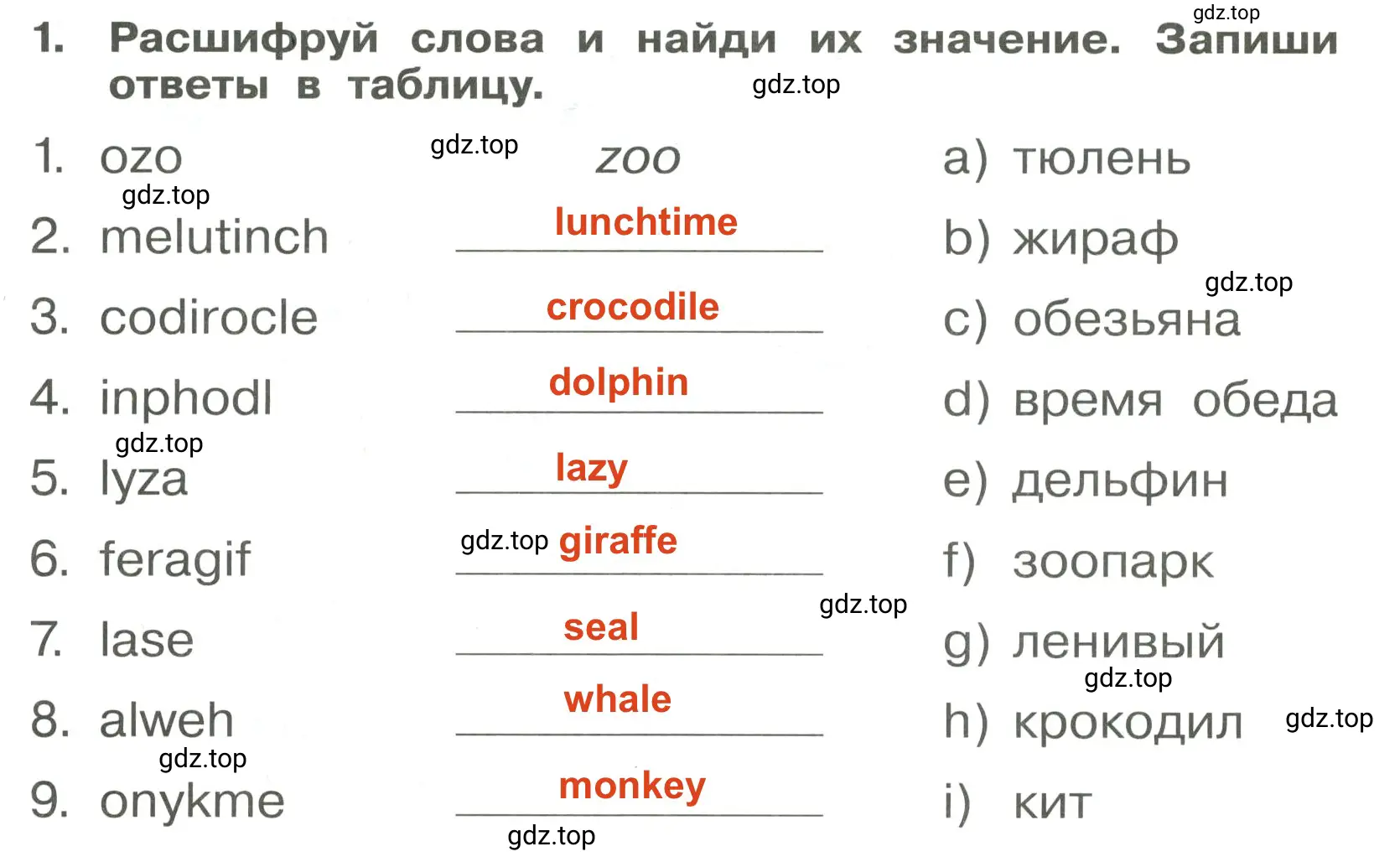 Решение 3. номер 1 (страница 62) гдз по английскому языку 4 класс Быкова, Поспелова, сборник упражнений