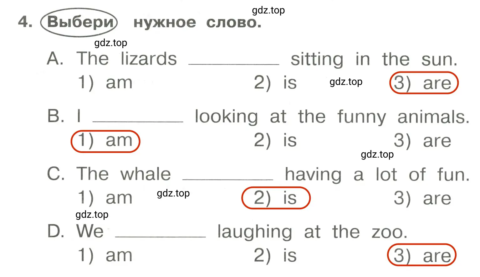 Решение 3. номер 4 (страница 63) гдз по английскому языку 4 класс Быкова, Поспелова, сборник упражнений