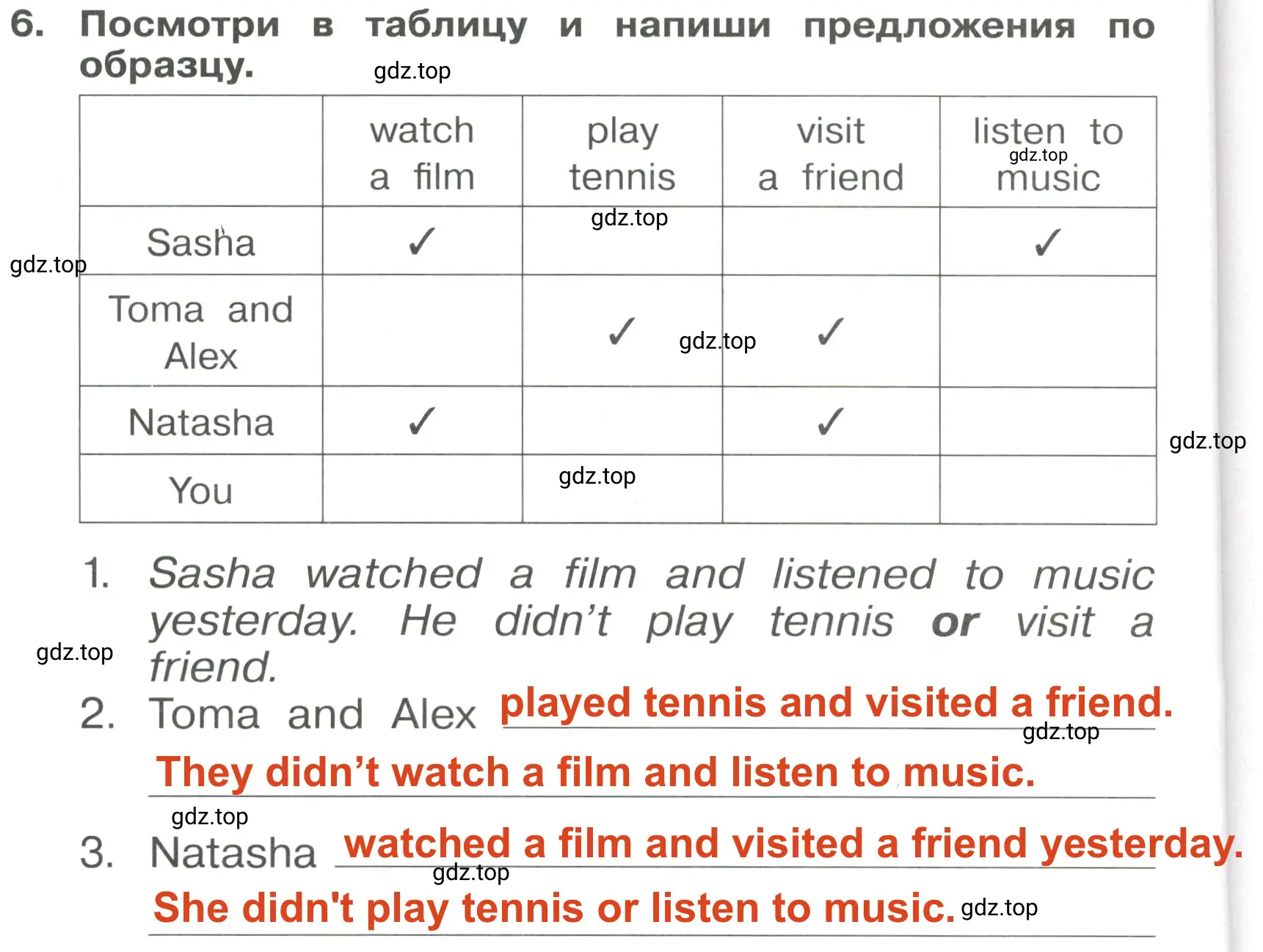 Решение 3. номер 6 (страница 98) гдз по английскому языку 4 класс Быкова, Поспелова, сборник упражнений