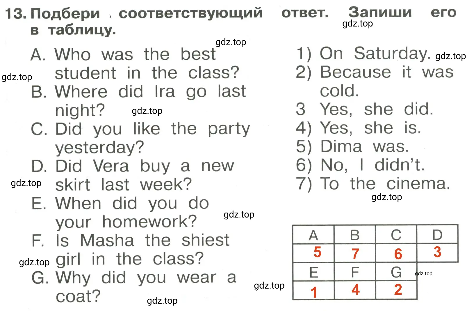 Решение 3. номер 13 (страница 117) гдз по английскому языку 4 класс Быкова, Поспелова, сборник упражнений