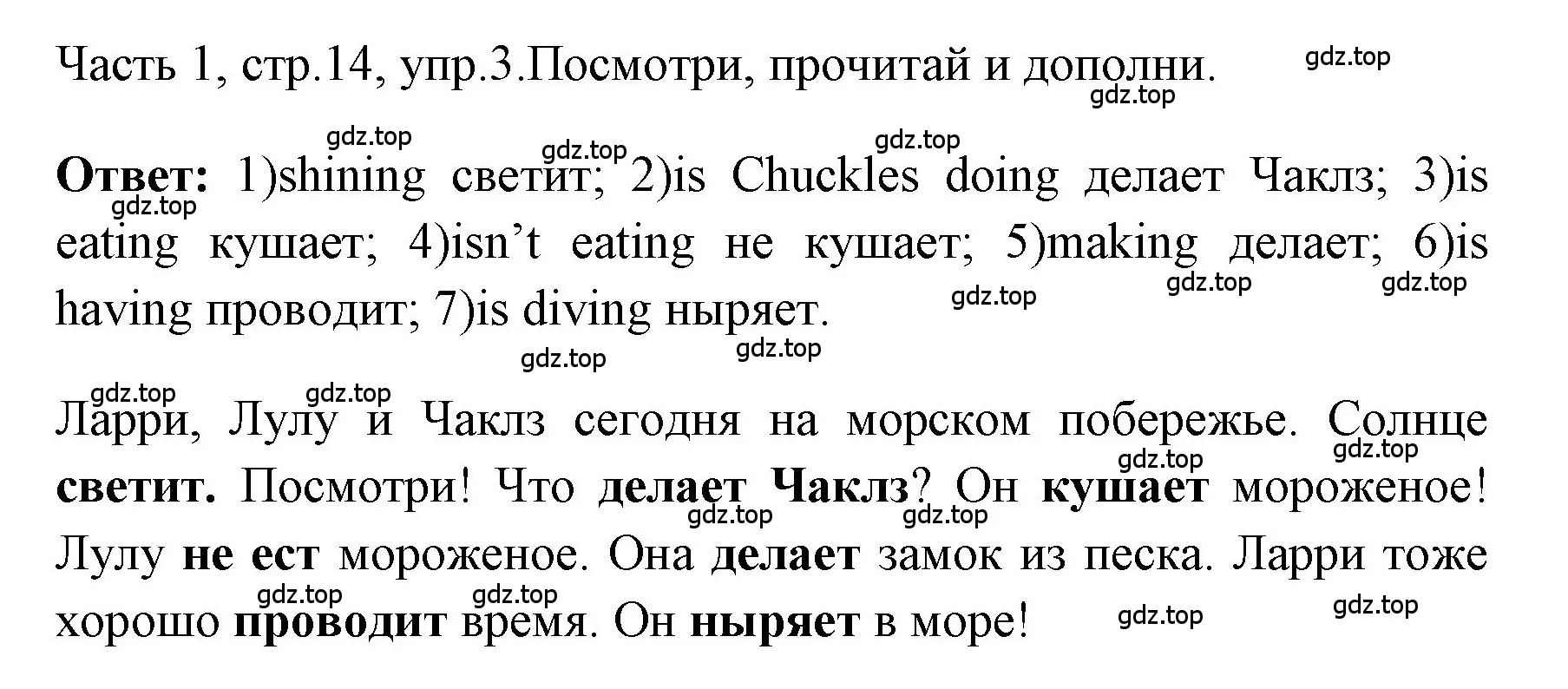 Решение номер 3 (страница 14) гдз по английскому языку 4 класс Быкова, Дули, учебник 1 часть