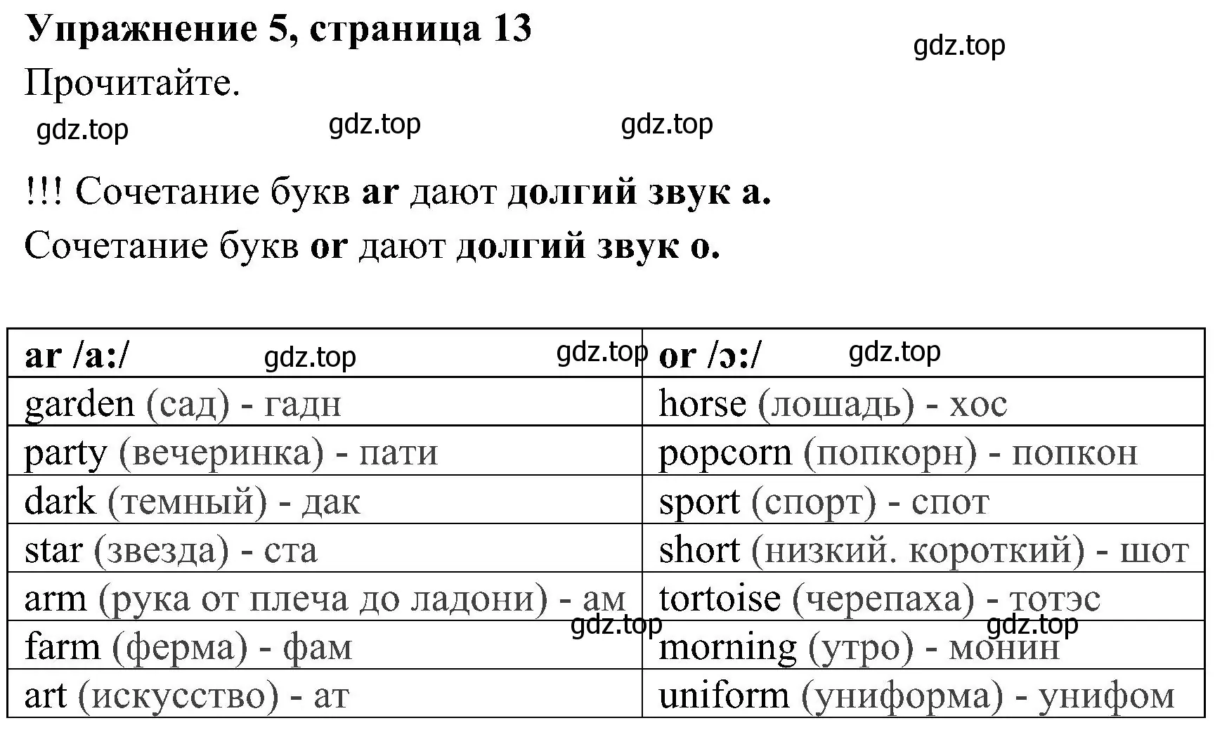 Решение 2. номер 5 (страница 13) гдз по английскому языку 4 класс Быкова, Дули, учебник 1 часть