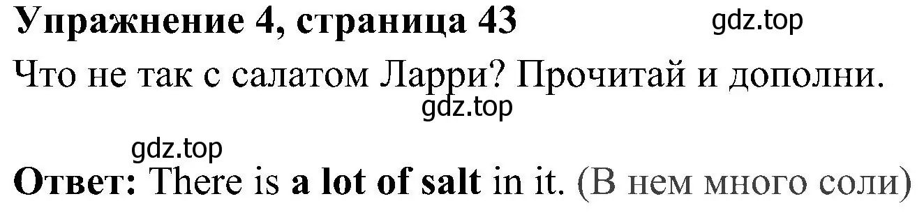 Решение 2. номер 4 (страница 43) гдз по английскому языку 4 класс Быкова, Дули, учебник 1 часть