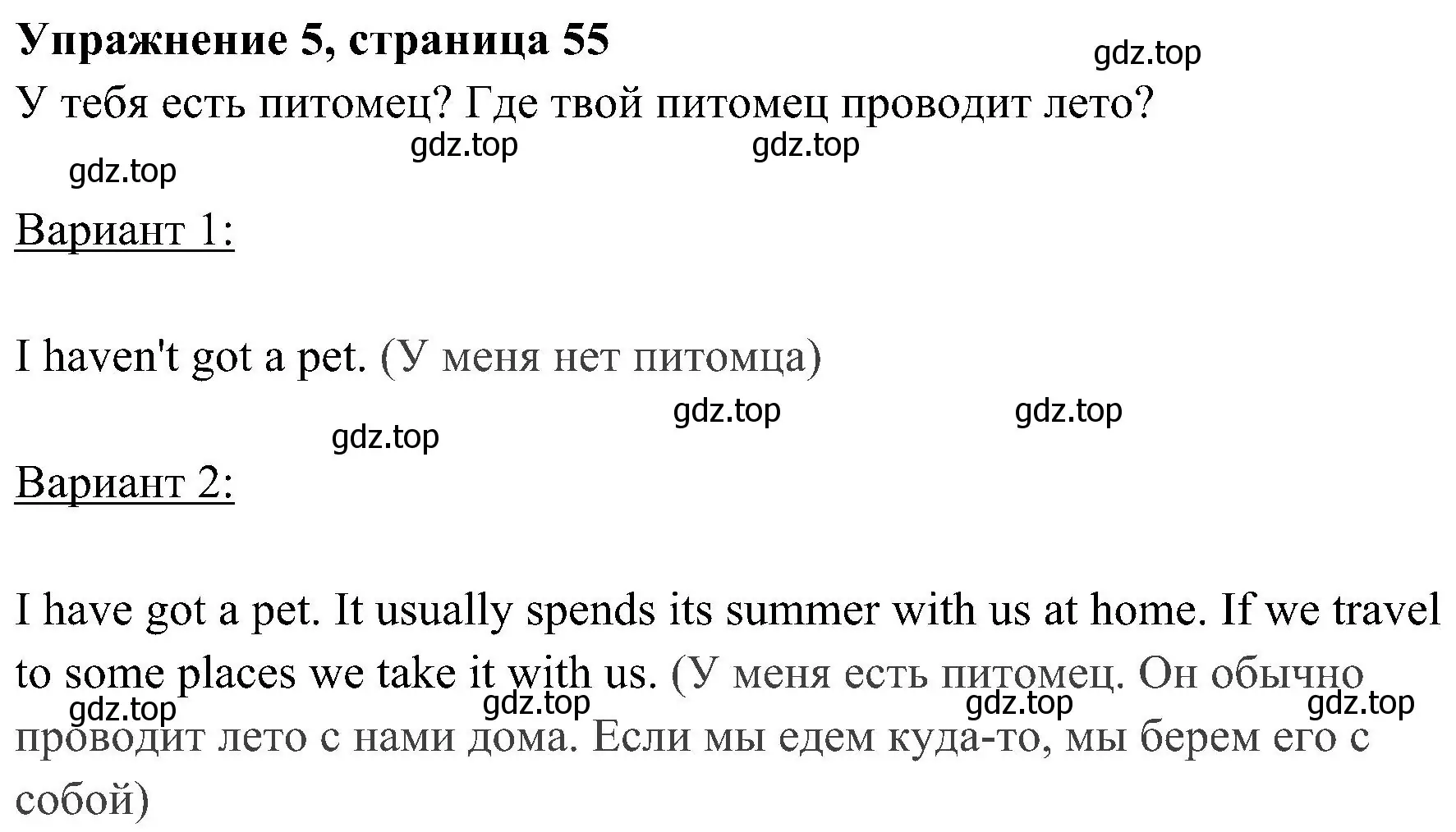 Решение 2. номер 5 (страница 55) гдз по английскому языку 4 класс Быкова, Дули, учебник 2 часть