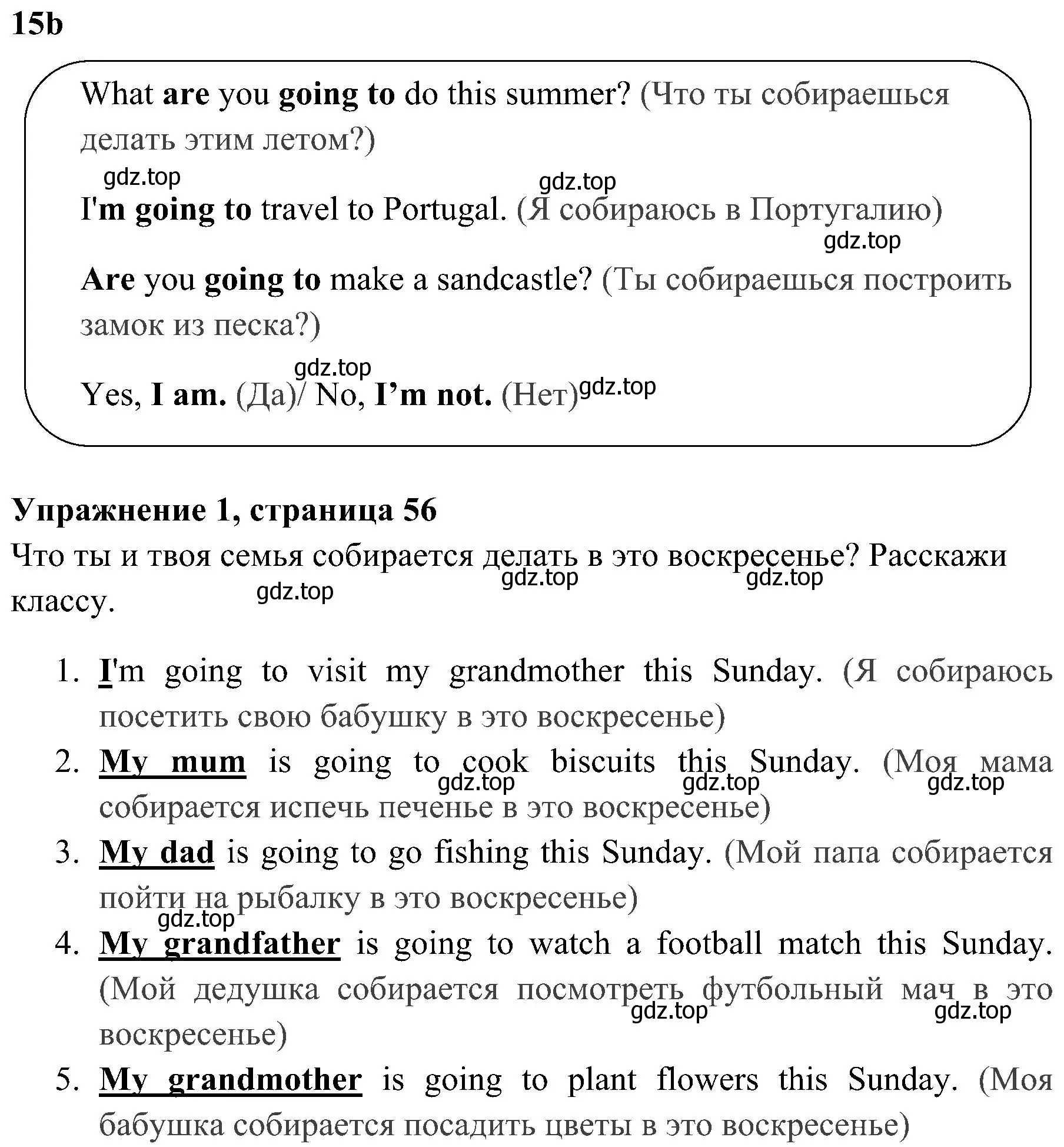 Решение 2. номер 1 (страница 56) гдз по английскому языку 4 класс Быкова, Дули, учебник 2 часть